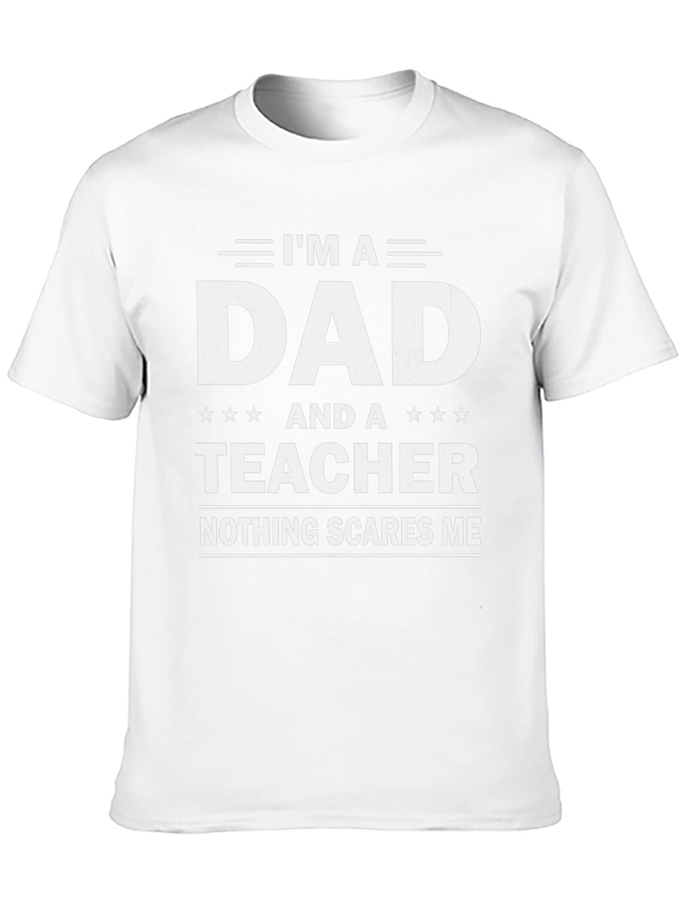Camiseta Negra Papá y Profesor: ¡Nada me Asusta!