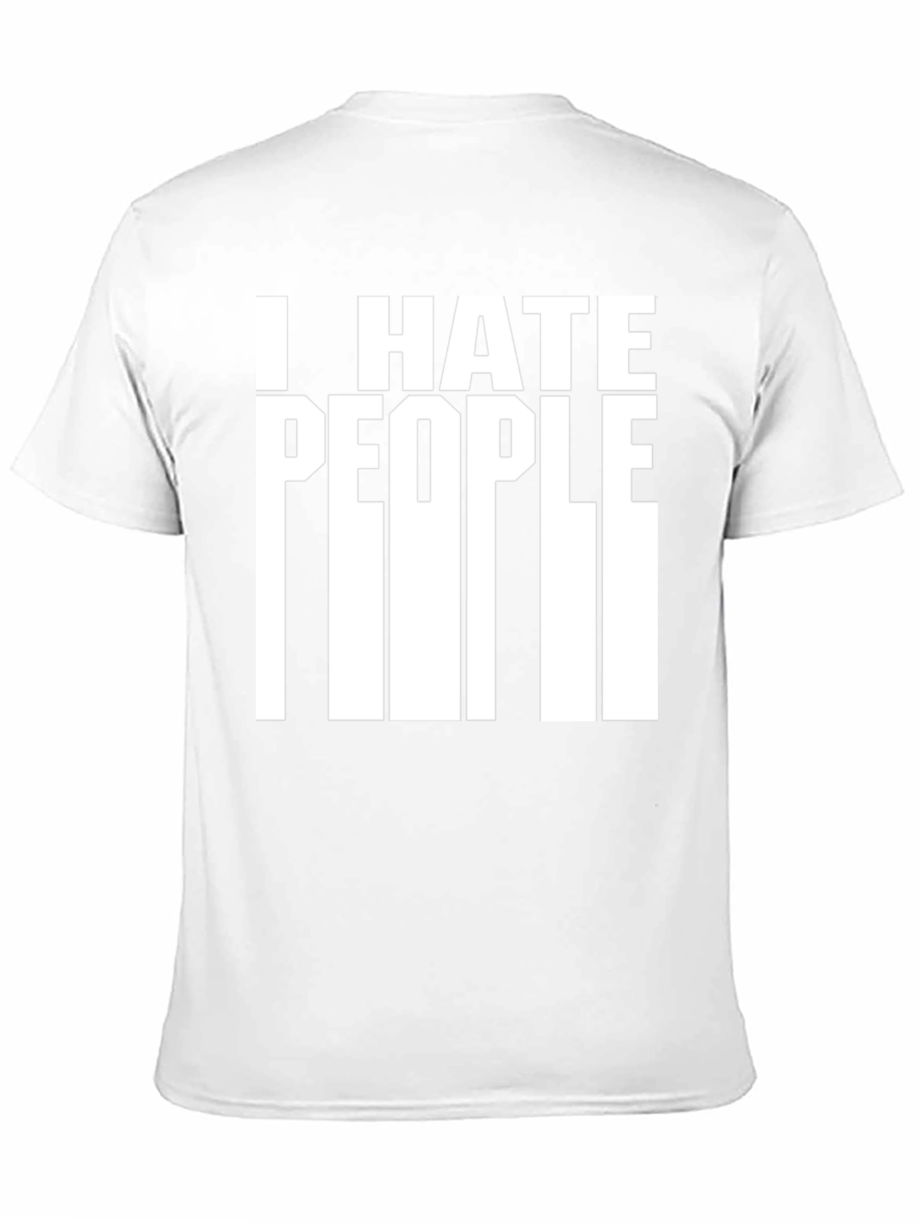Camiseta Negra: Odio a la Gente Diseño Divertido