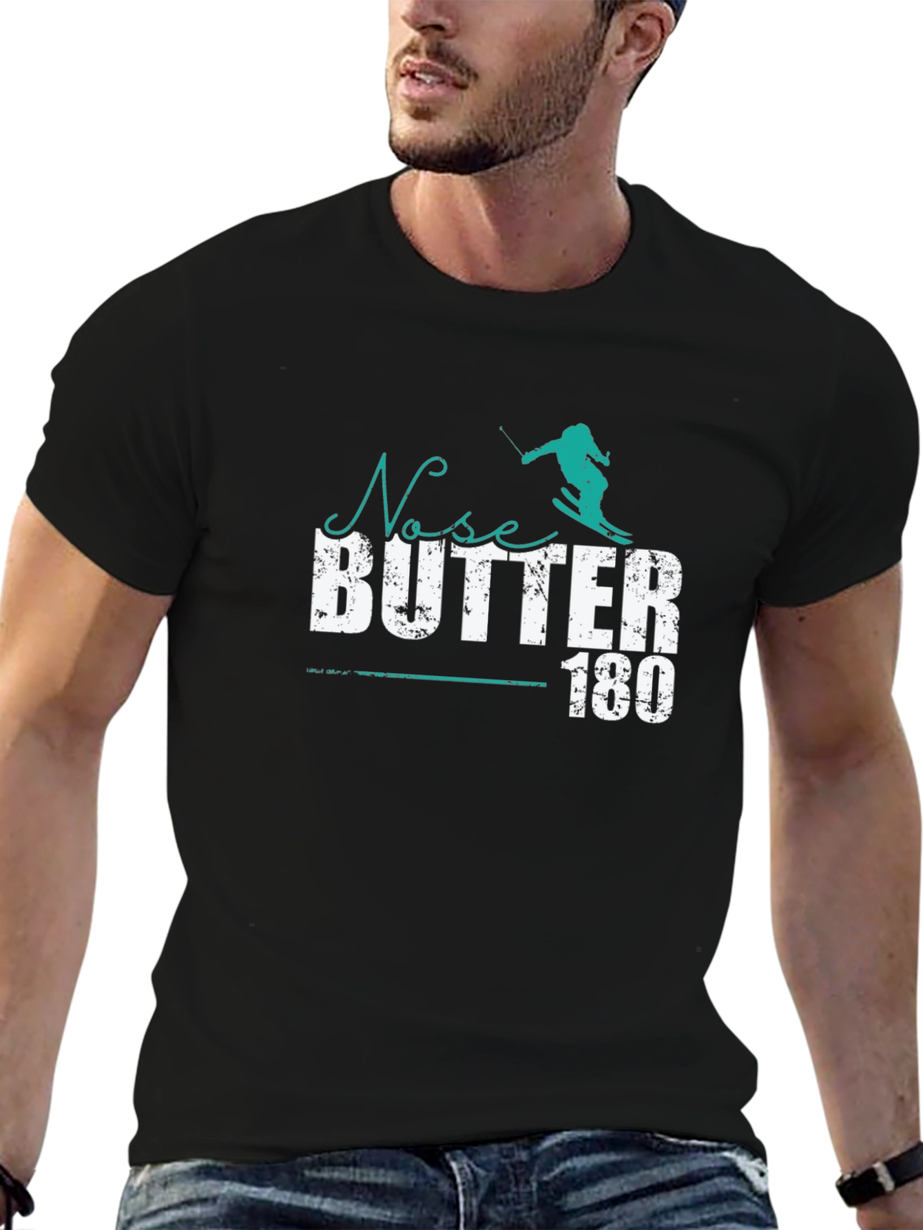 Camiseta Negra Ski Nose Butter 180