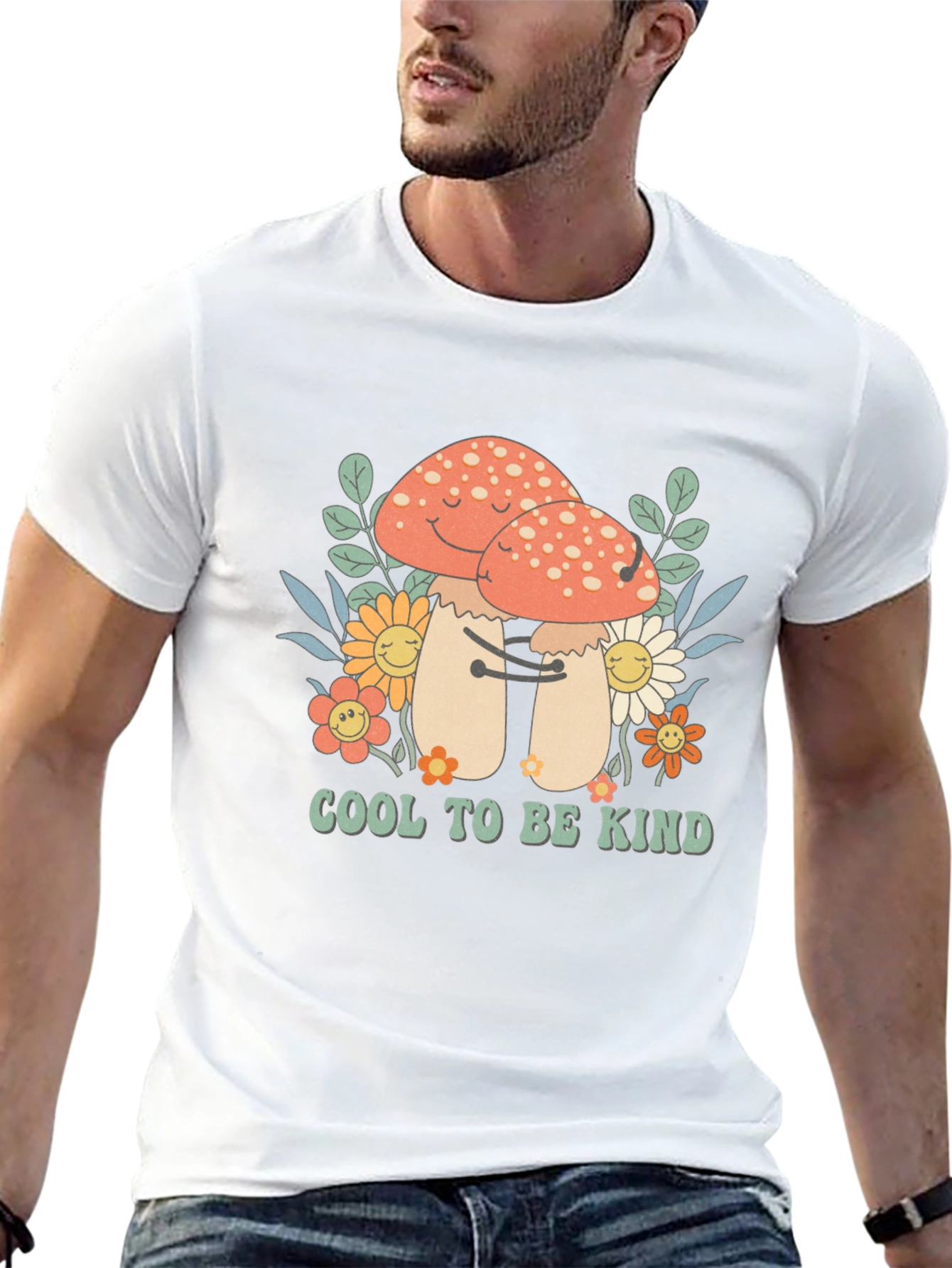 Camiseta Negra: Setas Amistosas