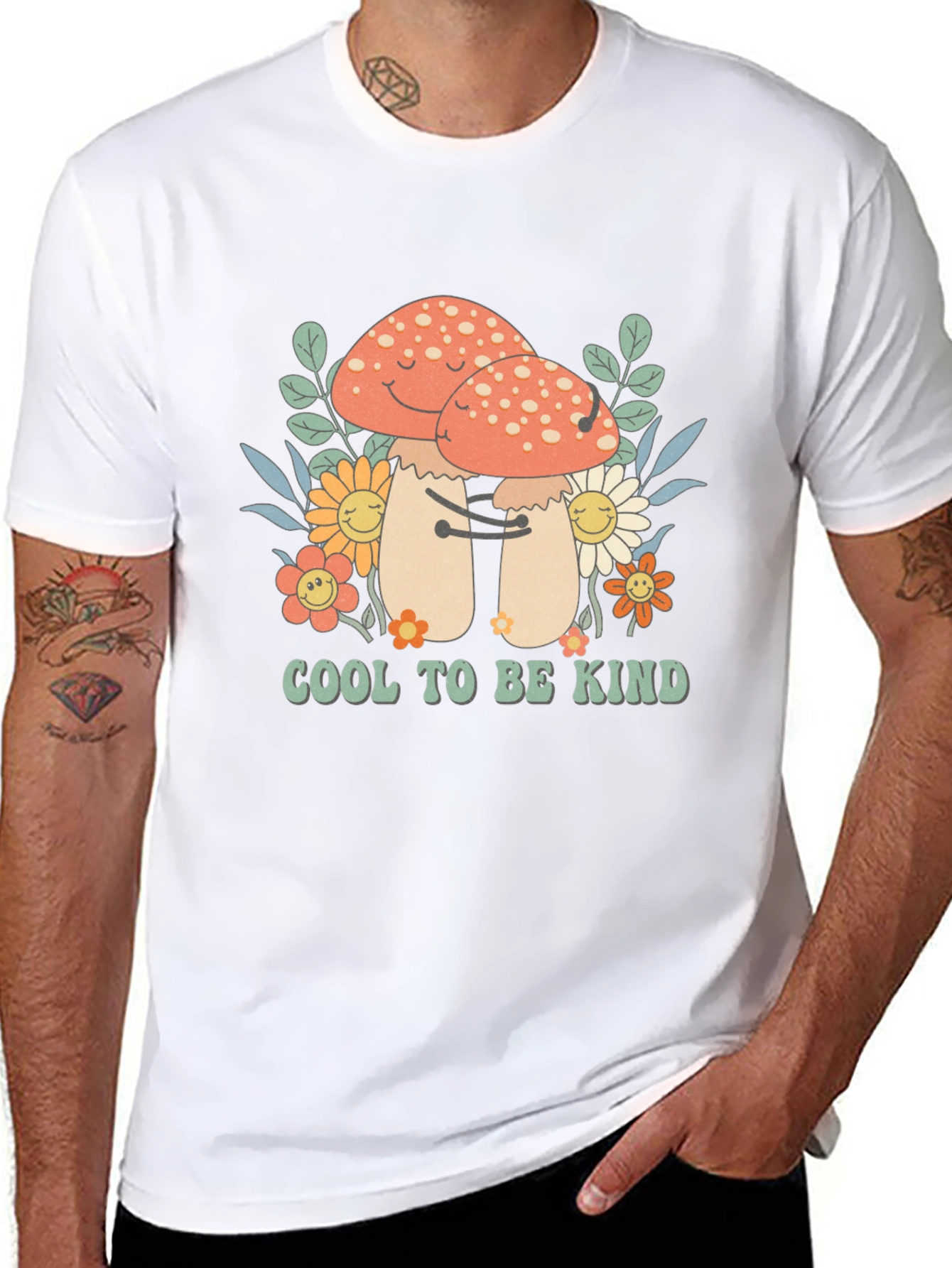 Camiseta Negra: Setas Amistosas