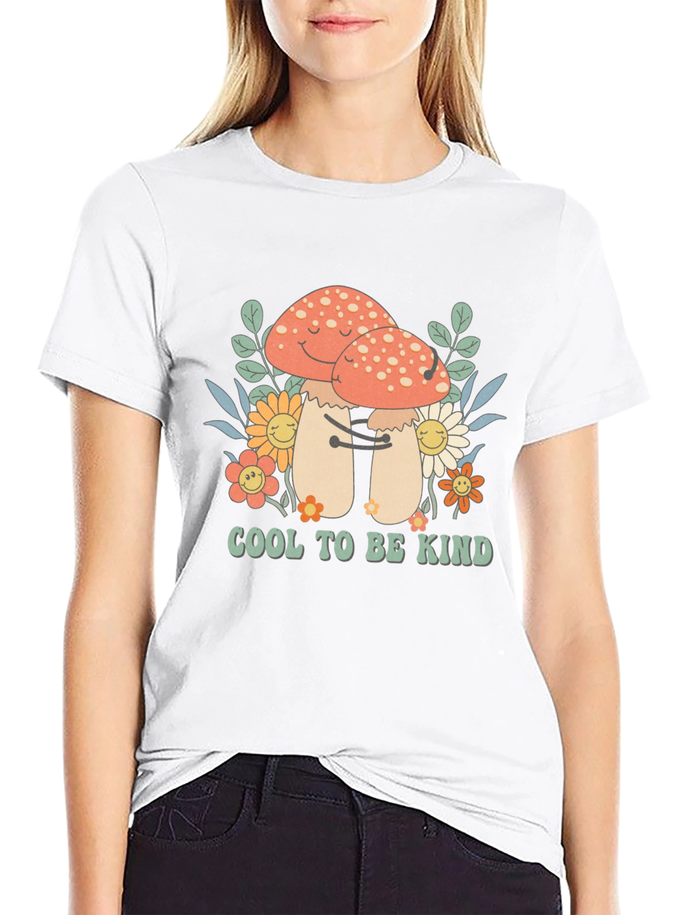 Camiseta Negra: Setas Amistosas