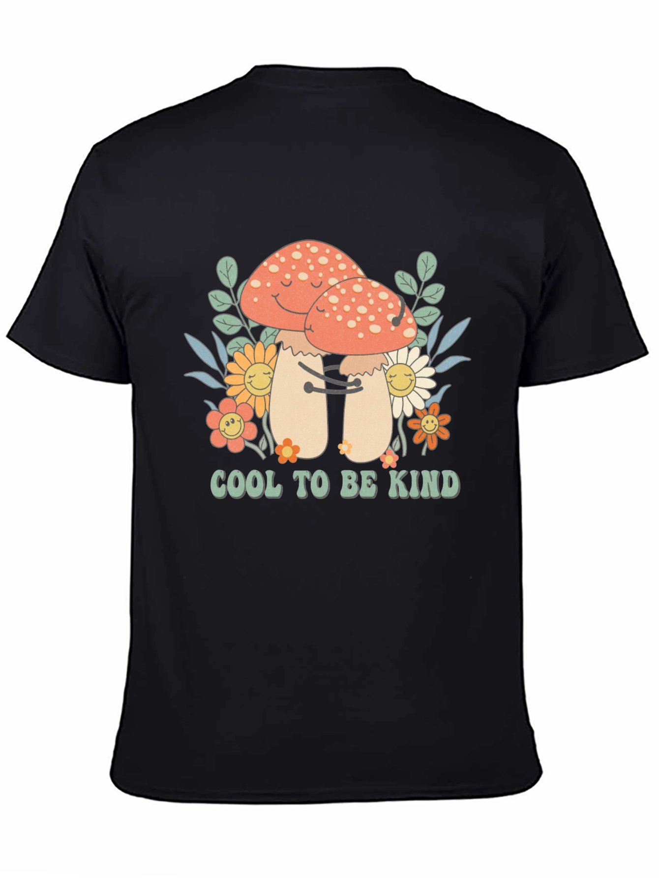 Camiseta Negra: Setas Amistosas
