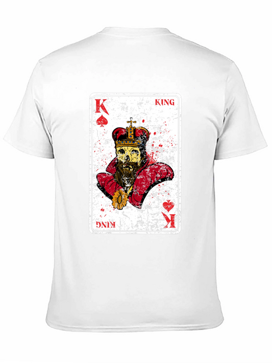 Camiseta Negra Rey Esqueleto Baraja