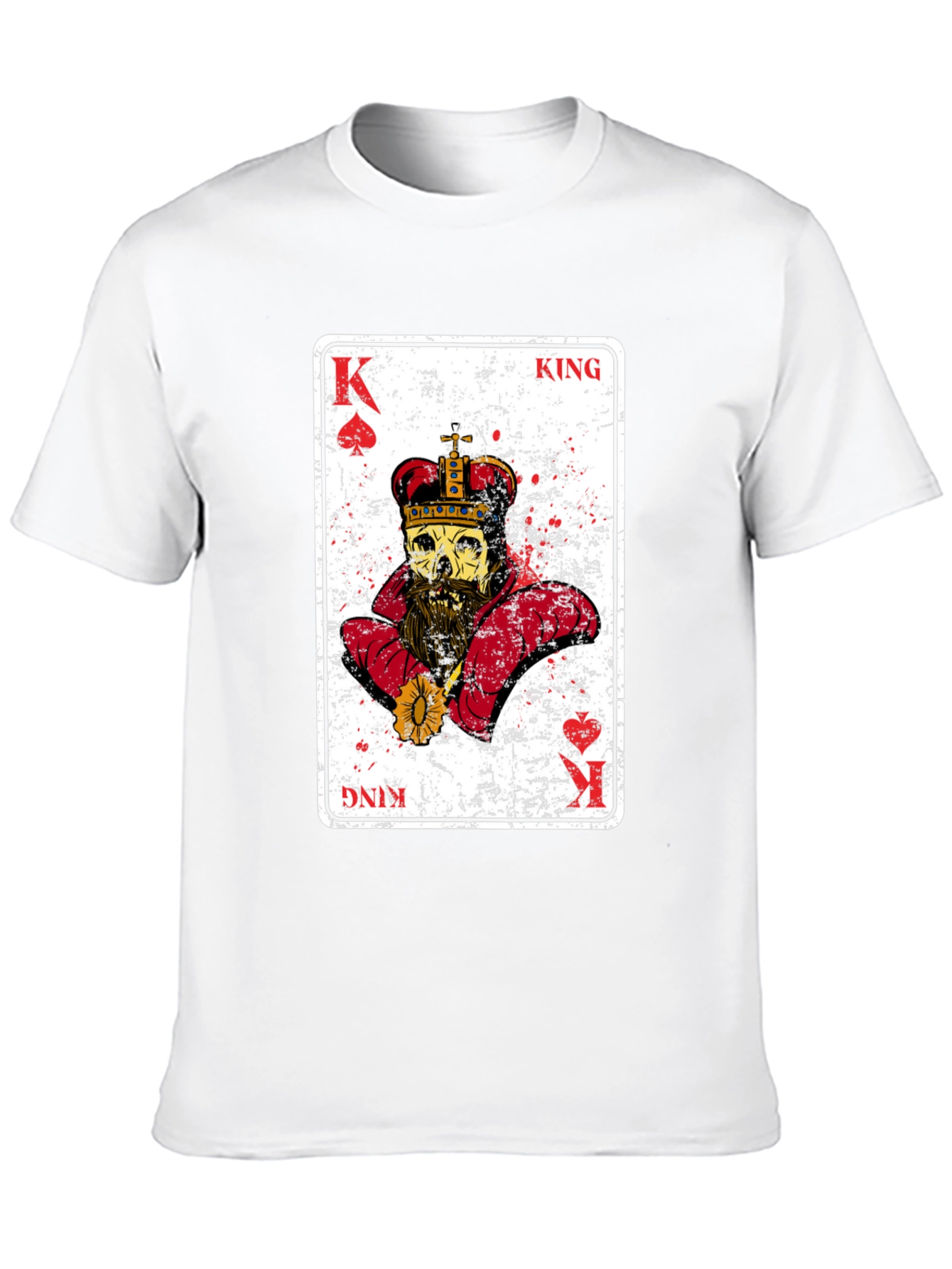 Camiseta Negra Rey Esqueleto Baraja