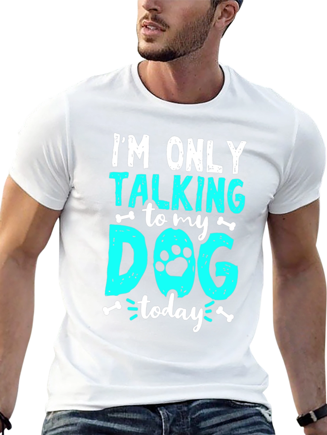 Camiseta Negra: Solo Hablo con Mi Perro Hoy
