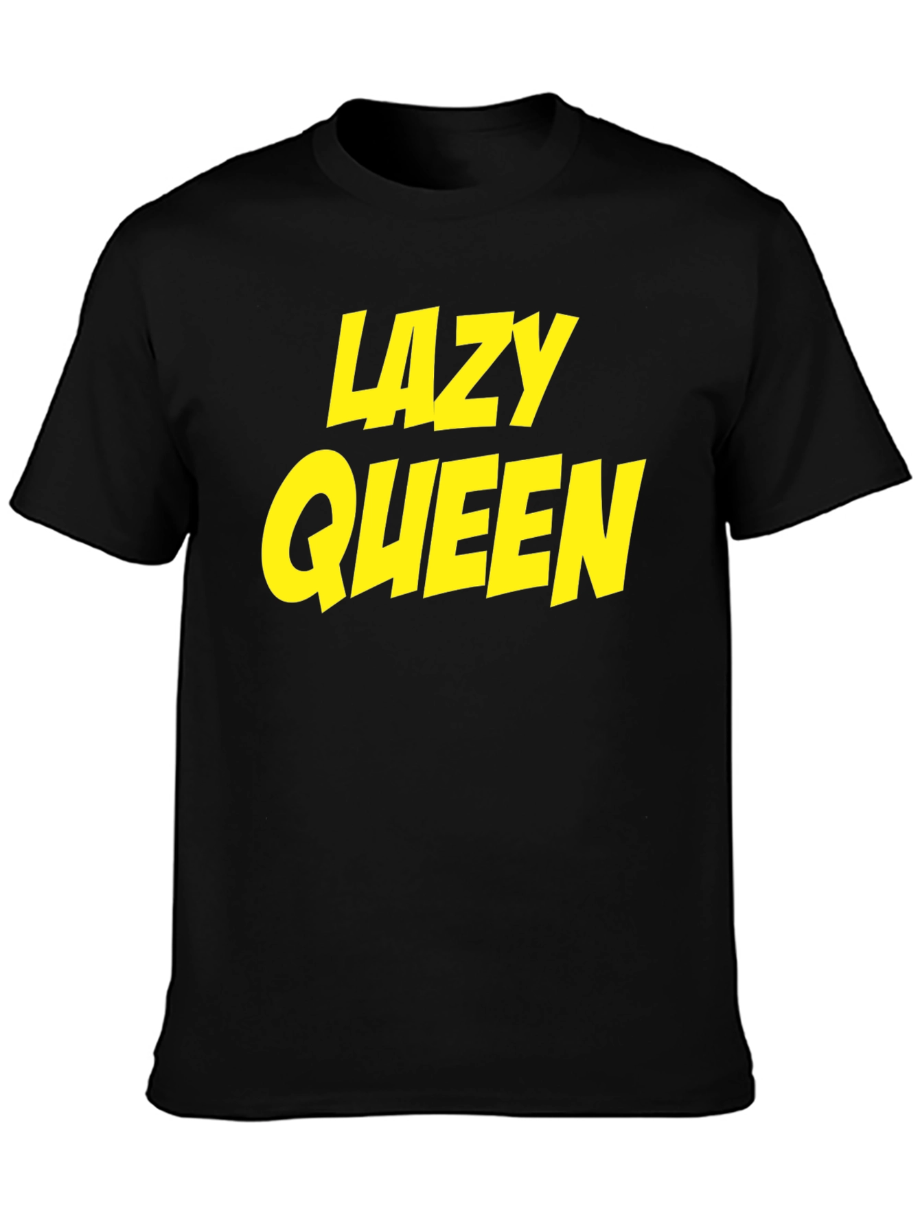 Camiseta Negra Lazy Queen para Hombre