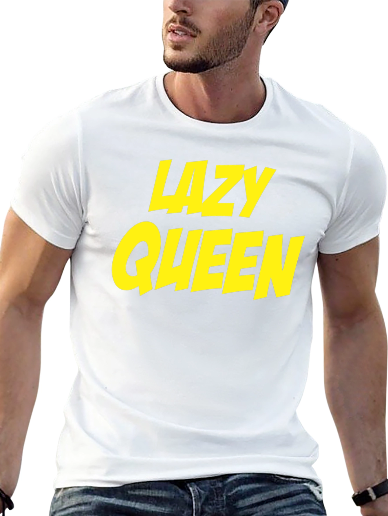 Camiseta Negra Lazy Queen para Hombre