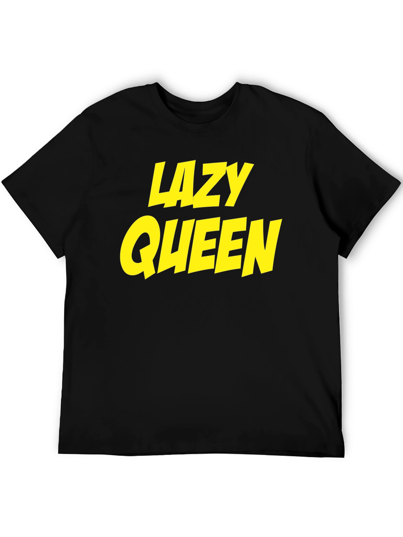 Camiseta Negra Lazy Queen para Hombre