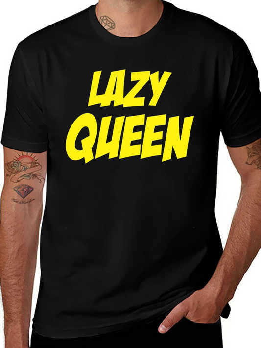 Camiseta Negra Lazy Queen para Hombre