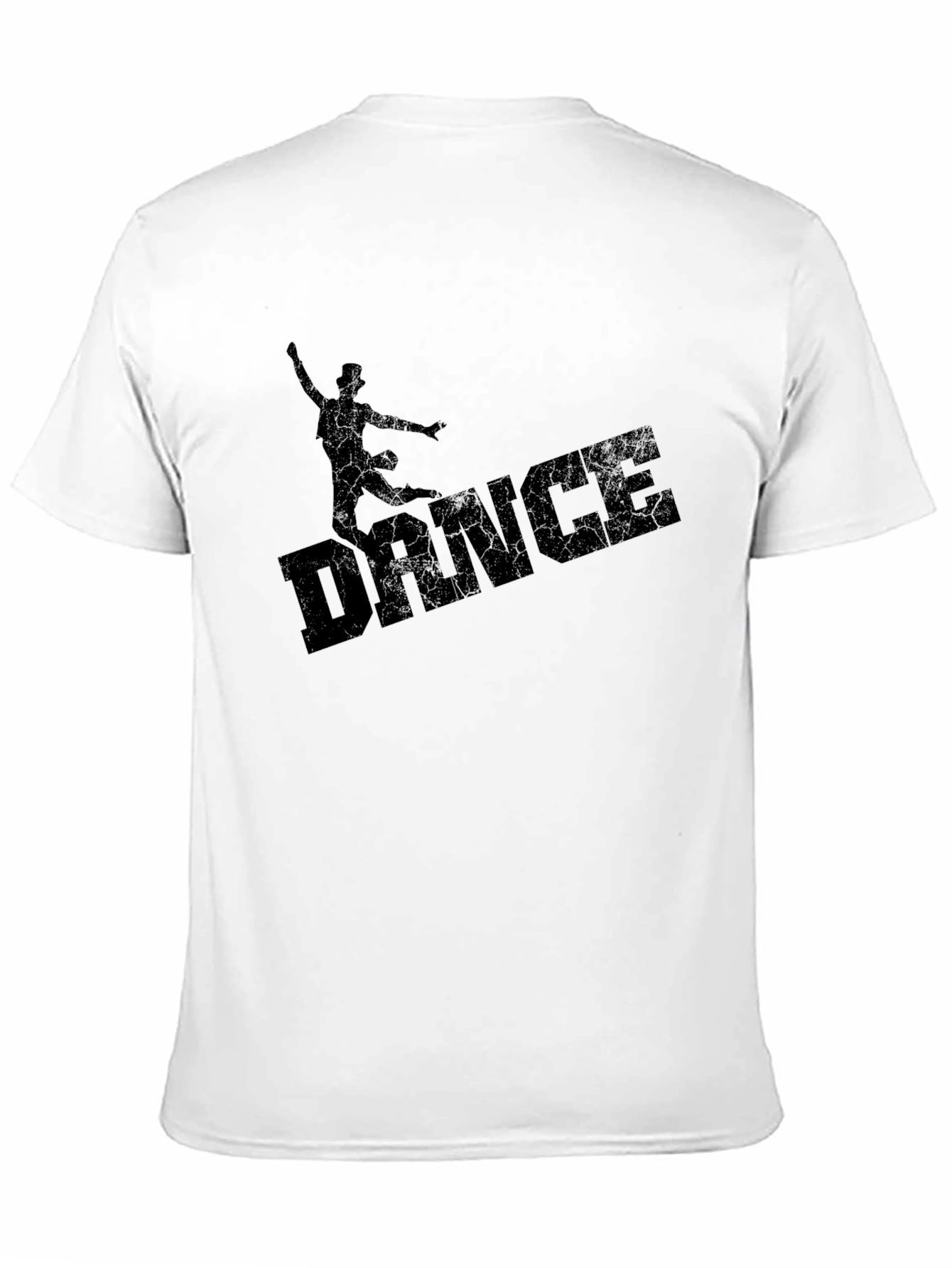 Camiseta Negra Hombre con Diseño Dance