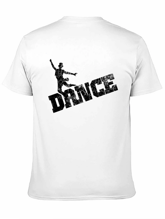 Camiseta Negra Hombre con Diseño Dance