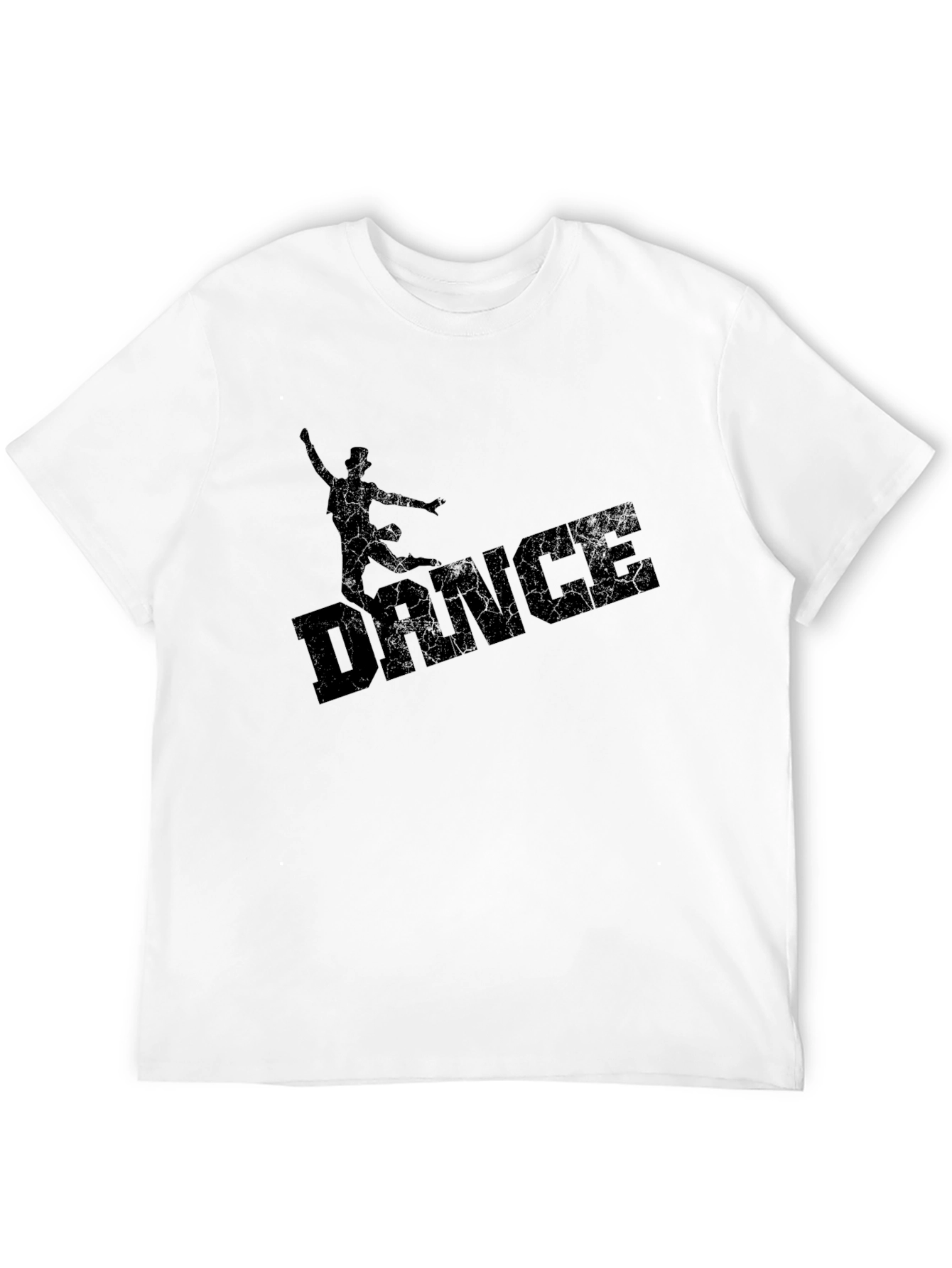 Camiseta Negra Hombre con Diseño Dance