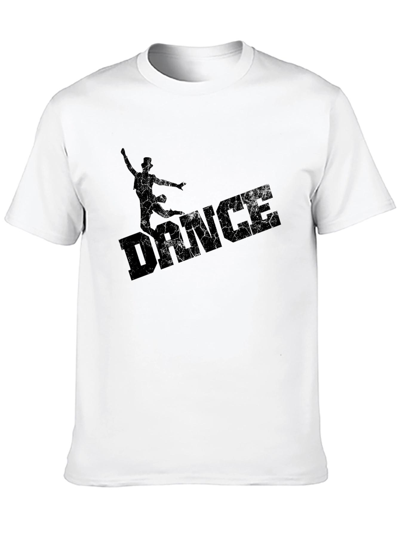 Camiseta Negra Hombre con Diseño Dance