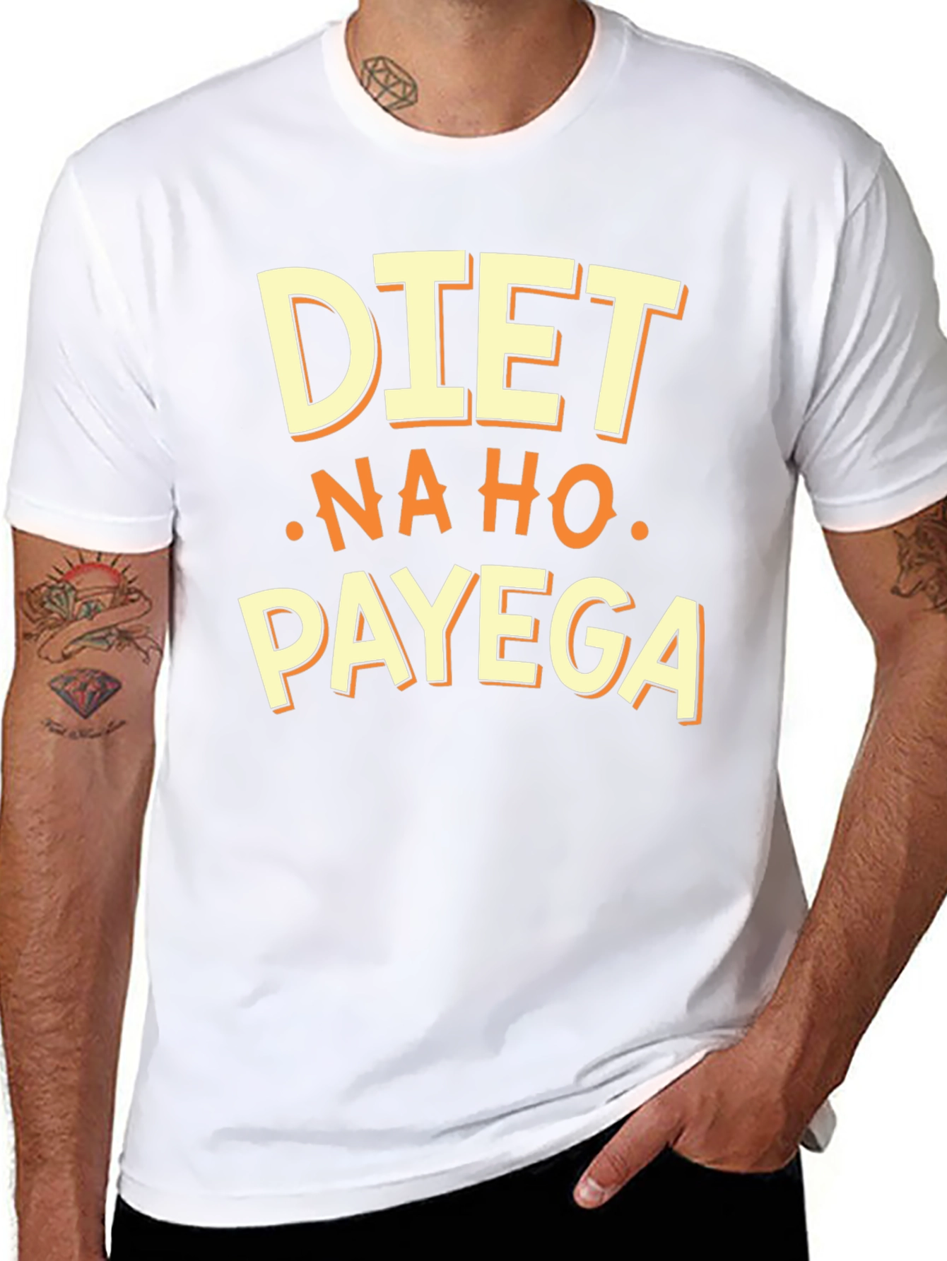 Camiseta Negra: DIET - NA HO - PAYEGA