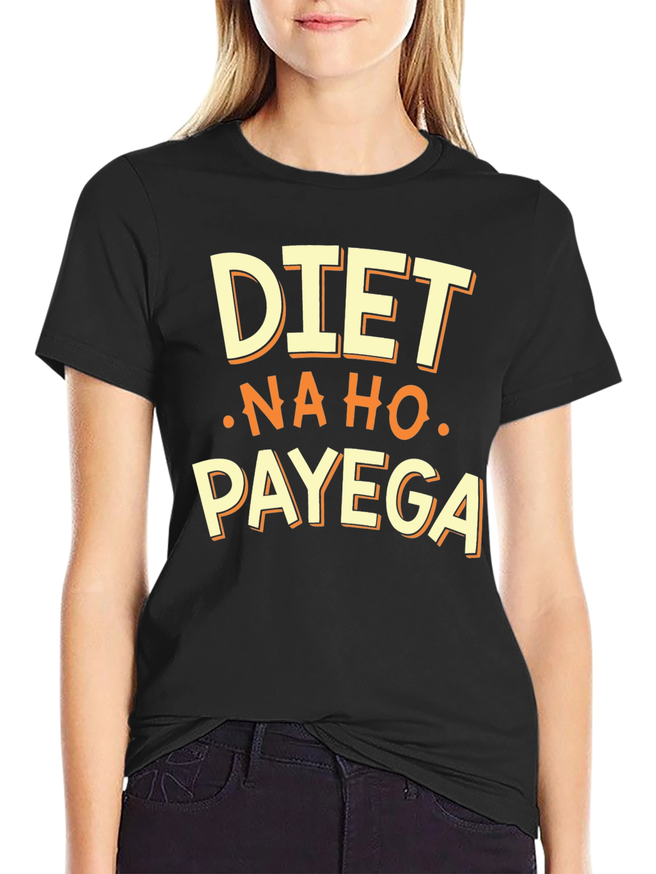 Camiseta Negra: DIET - NA HO - PAYEGA