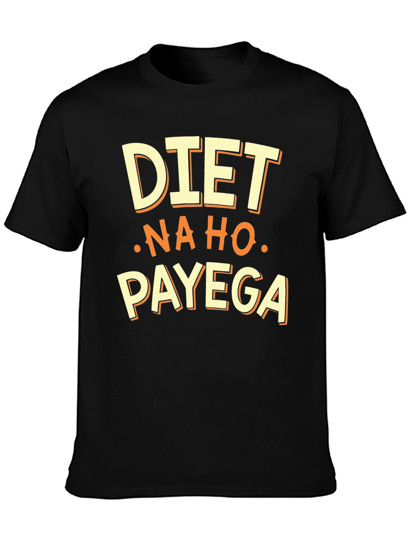 Camiseta Negra: DIET - NA HO - PAYEGA