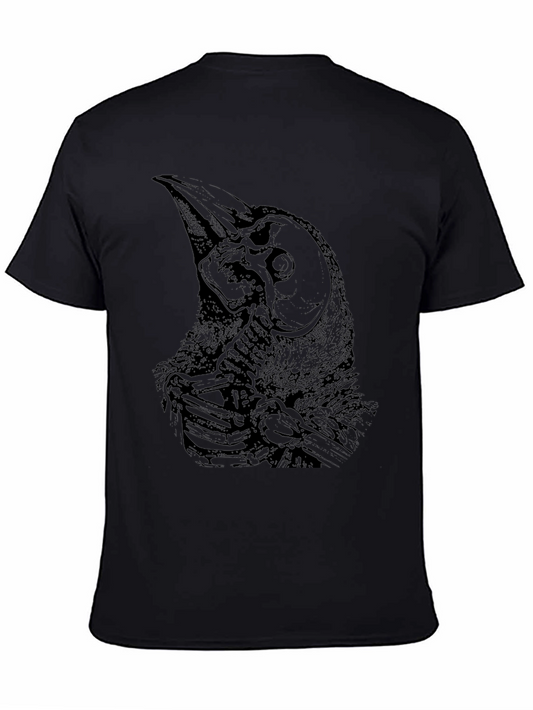 Camiseta Negra Cuervo Esqueleto