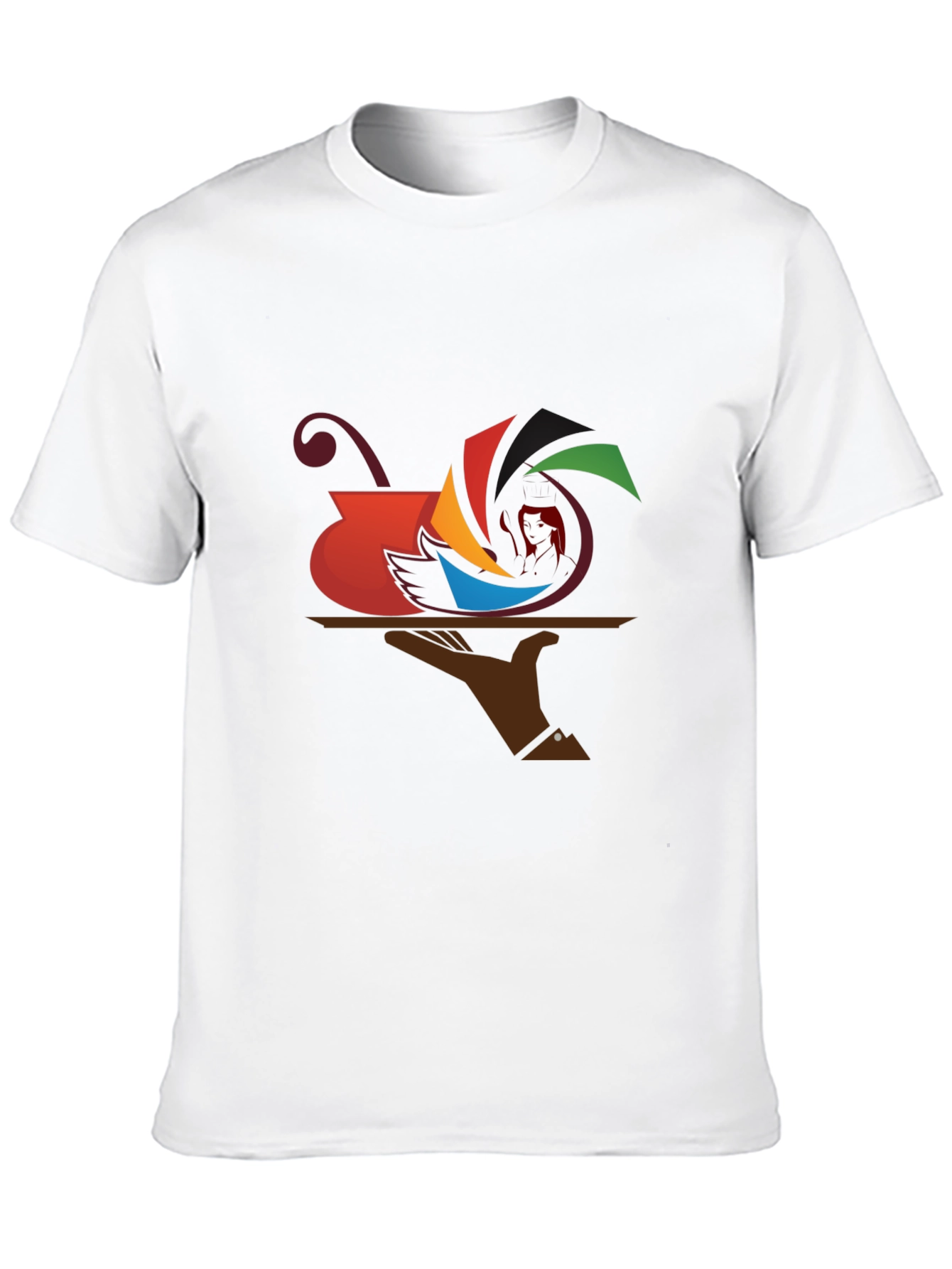 Camiseta Negra con Diseño Abstracto de Arte Moderno