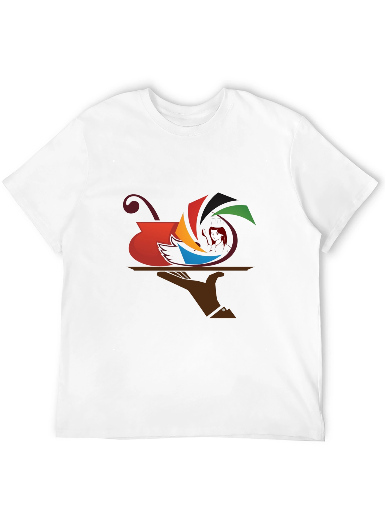 Camiseta Negra con Diseño Abstracto de Arte Moderno