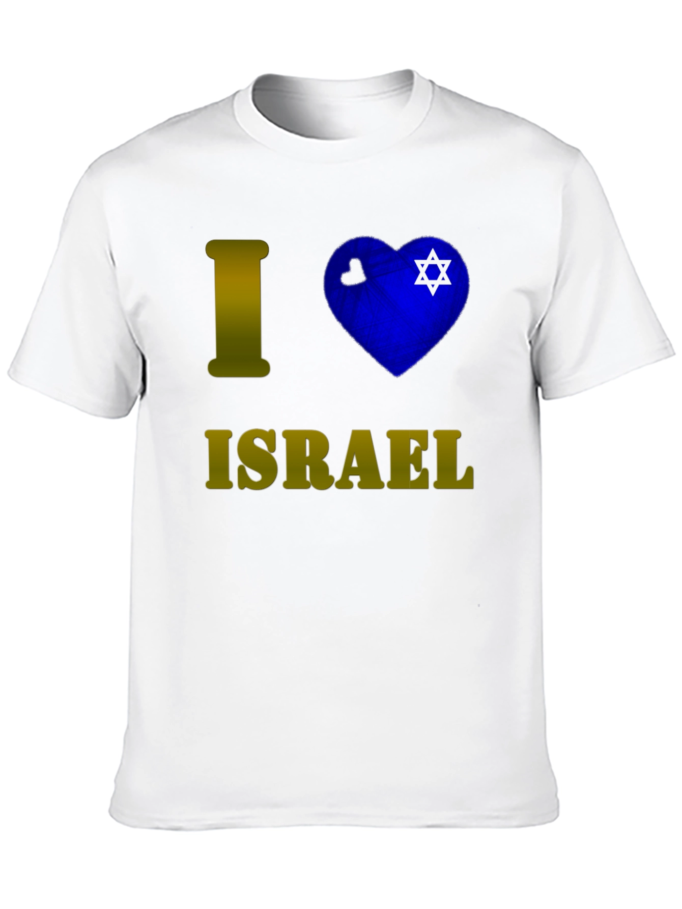 Camiseta Negra I <3 Israel para Hombre