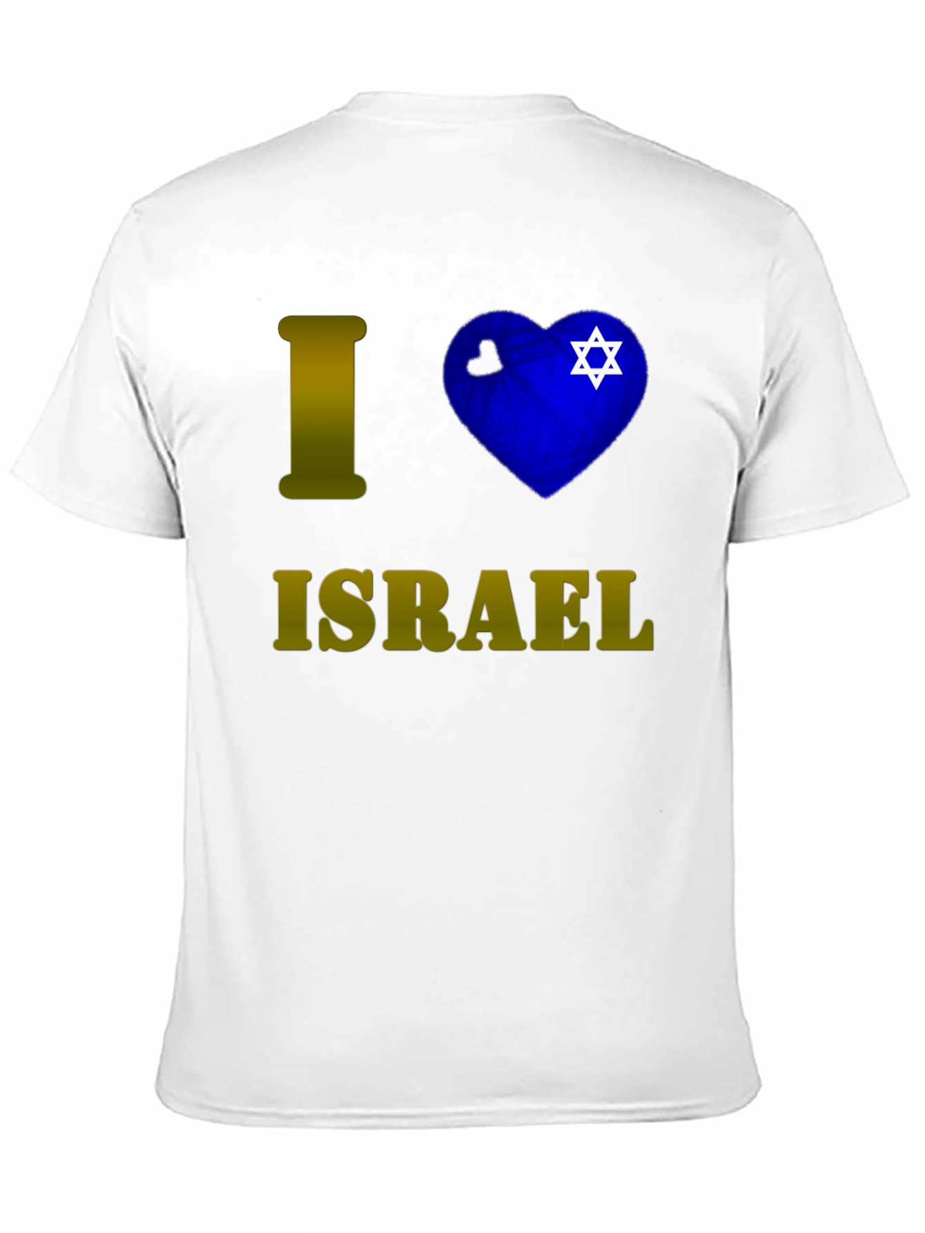 Camiseta Negra I <3 Israel para Hombre