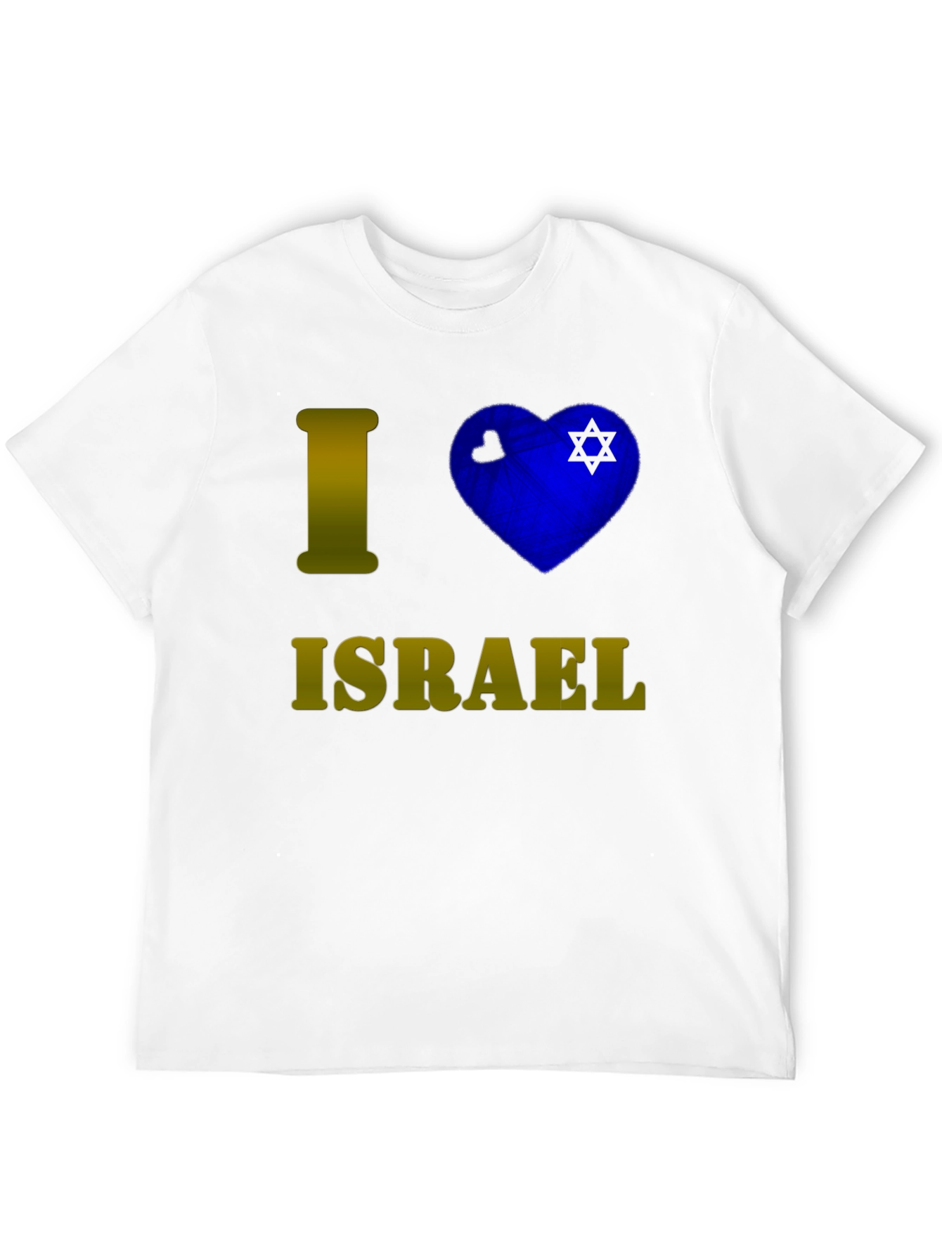 Camiseta Negra I <3 Israel para Hombre