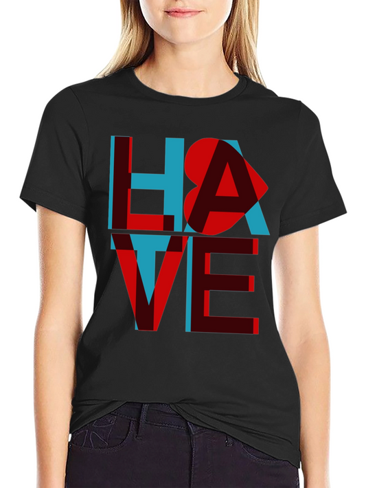 Camiseta Negra HAVE con Diseño de Corazón Original