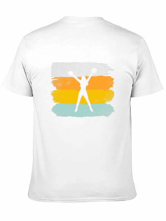 Camiseta Negra Silueta Cheerleader Vintage