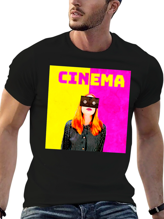 Camiseta Negra Cinema Mujer VHS