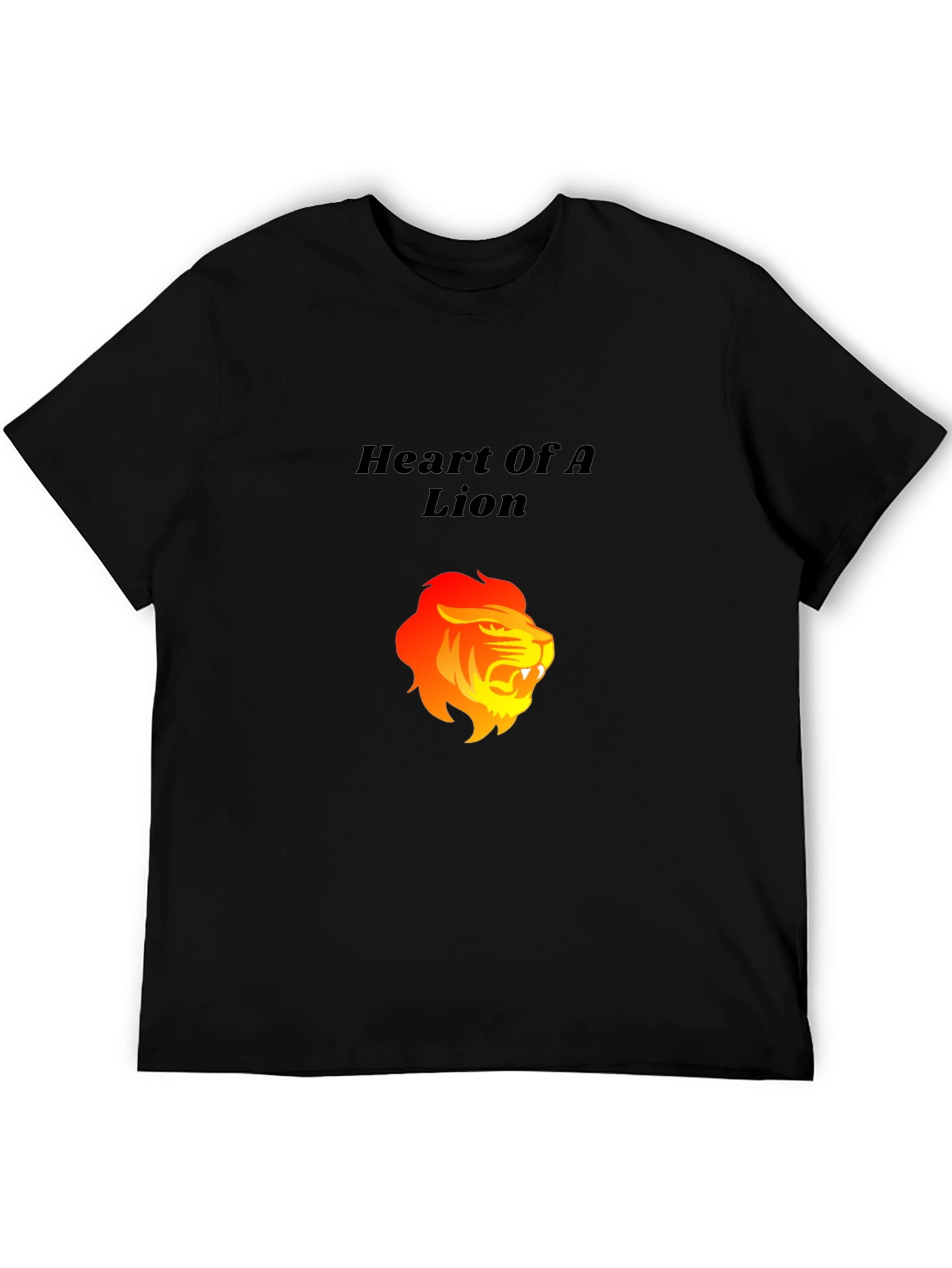 Camiseta Negra: Corazón de León