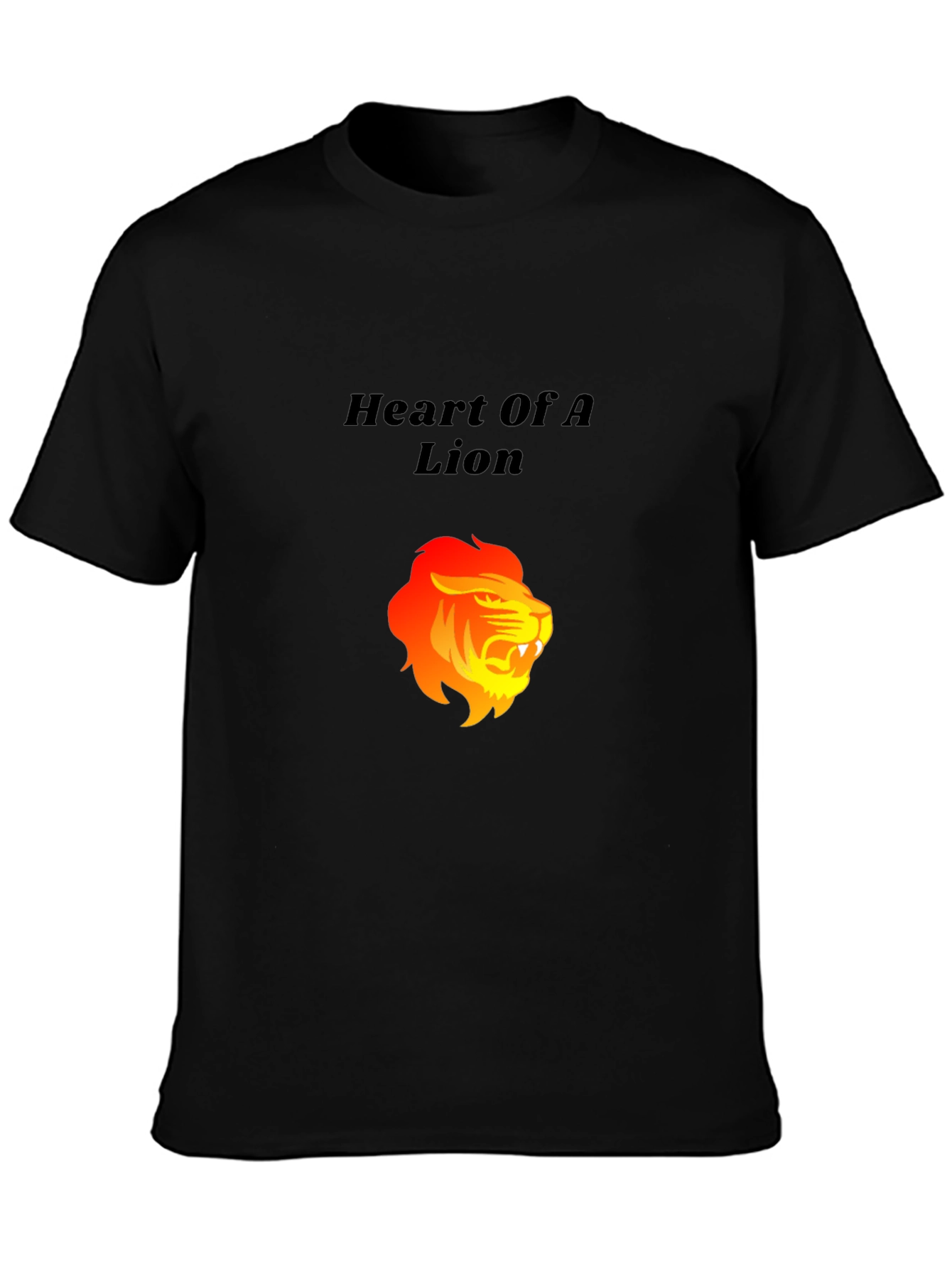 Camiseta Negra: Corazón de León
