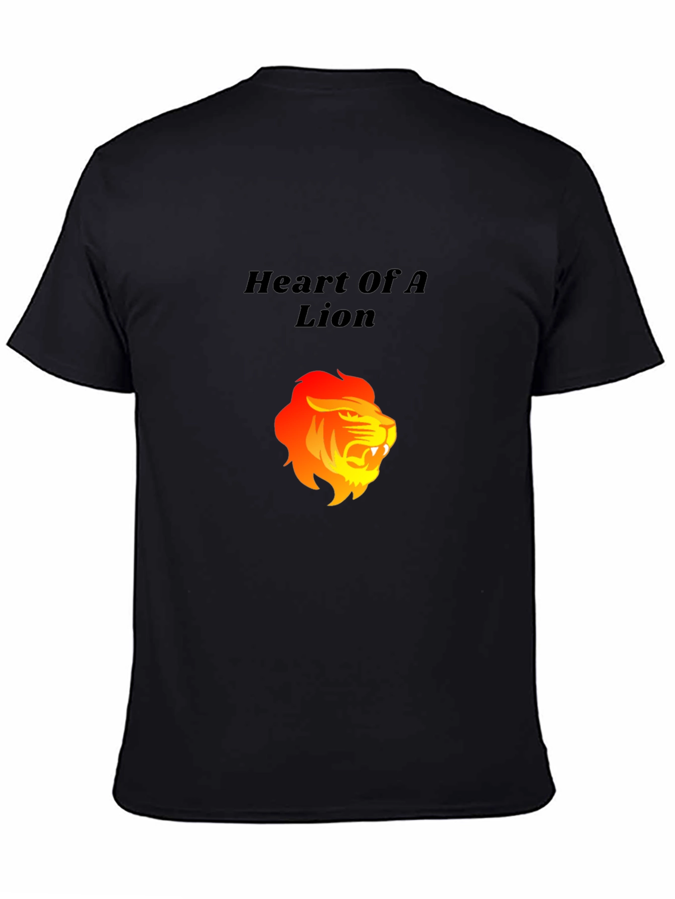 Camiseta Negra: Corazón de León