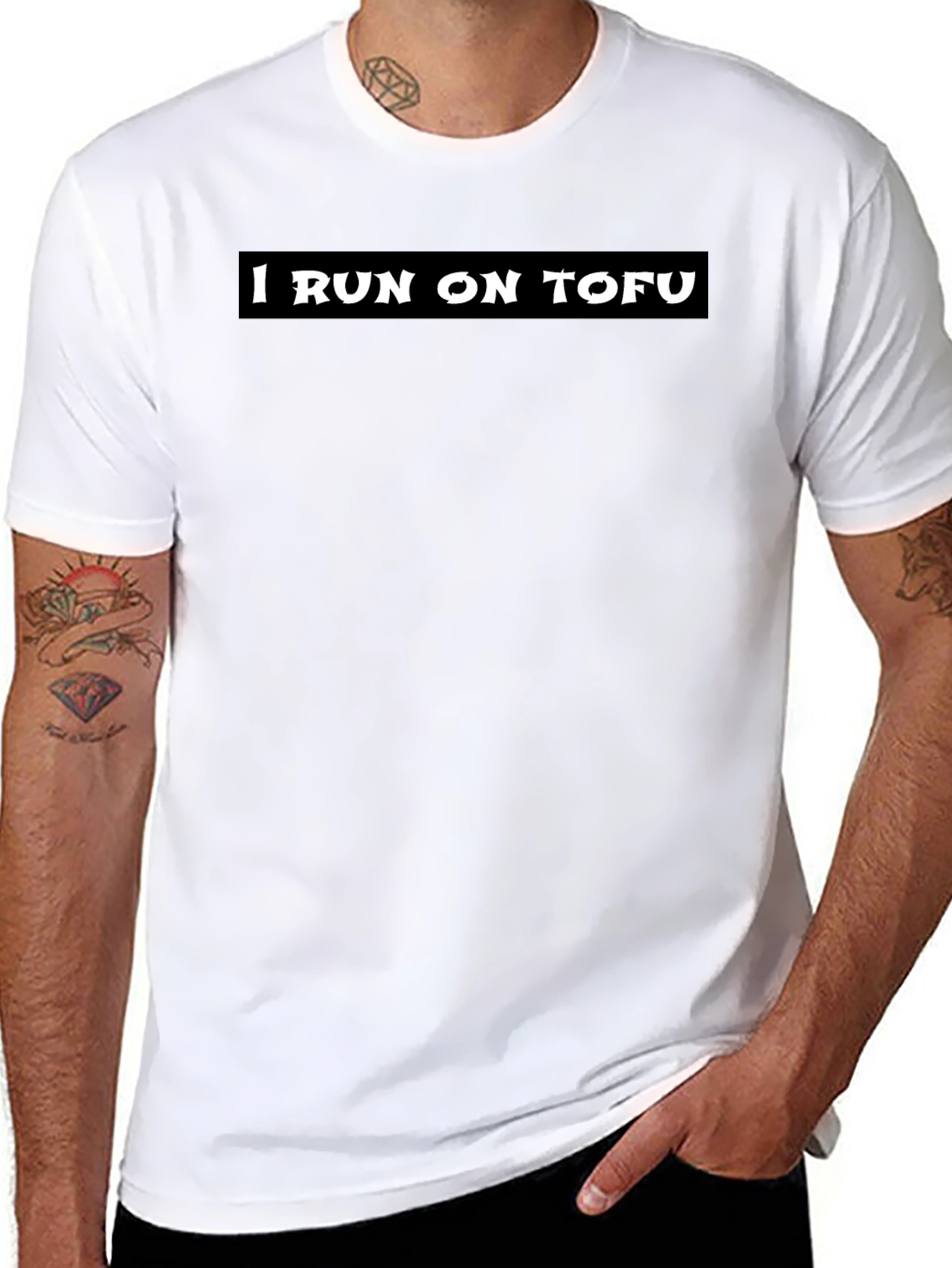 Camiseta Negra: Corro con Tofu