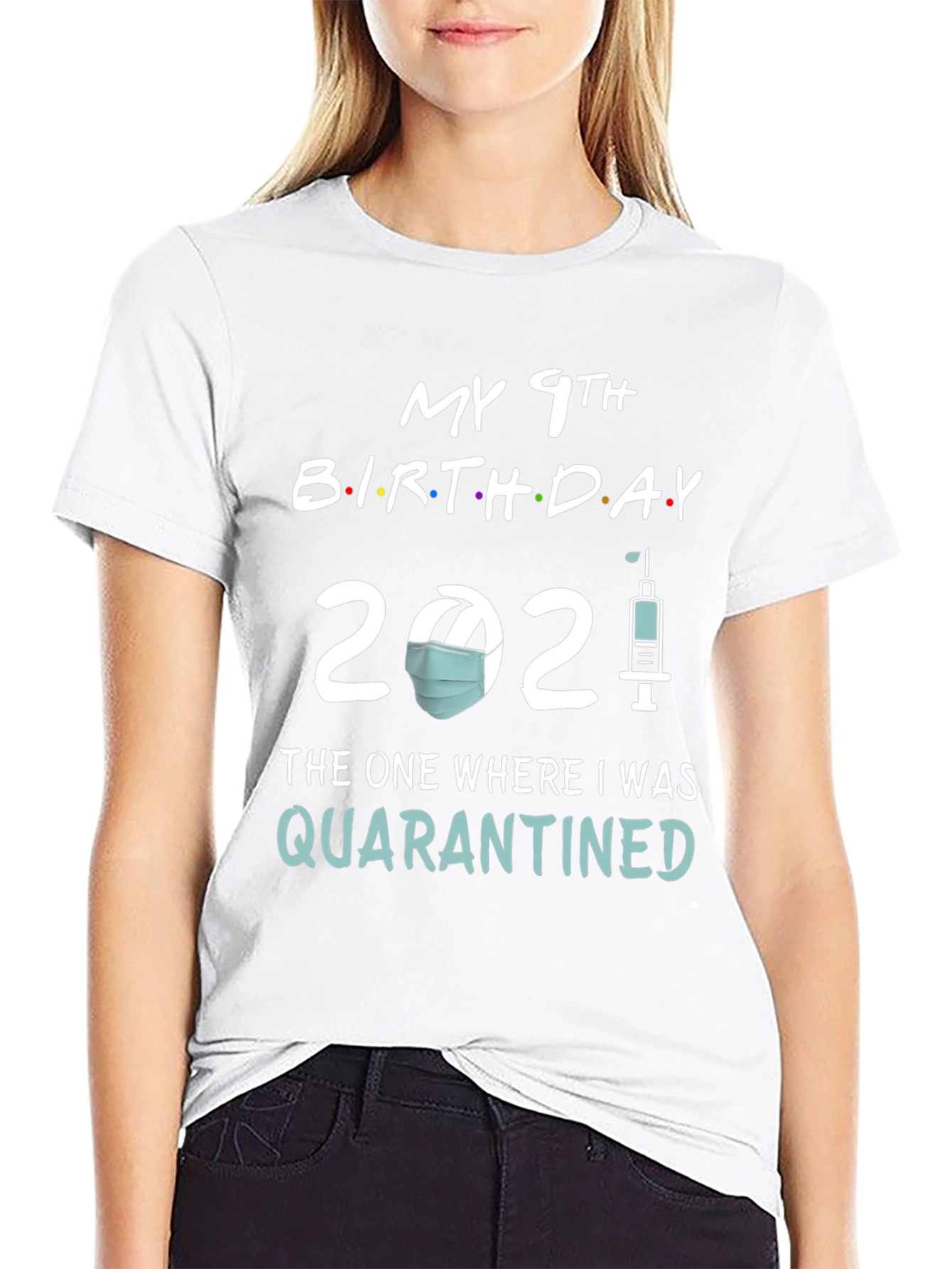 Camiseta Cumpleaños 9 Años en Cuarentena 2021