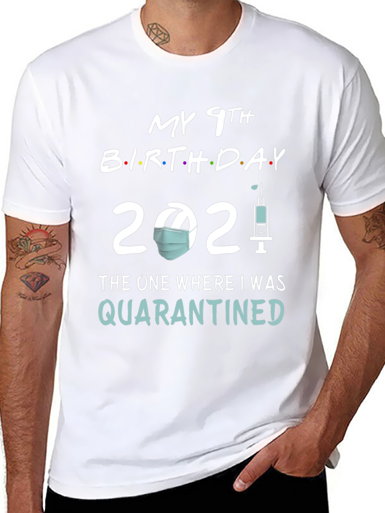 Camiseta Cumpleaños 9 Años en Cuarentena 2021