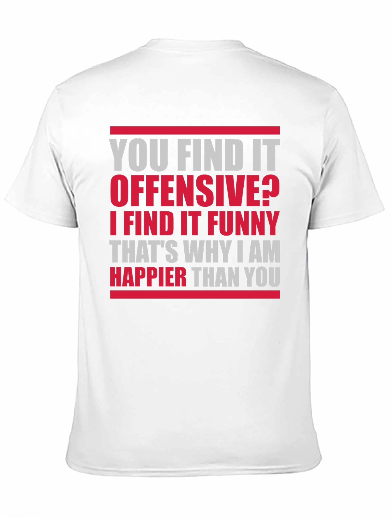 Camiseta Negra con Texto Divertido: Ofensivo? Funny!