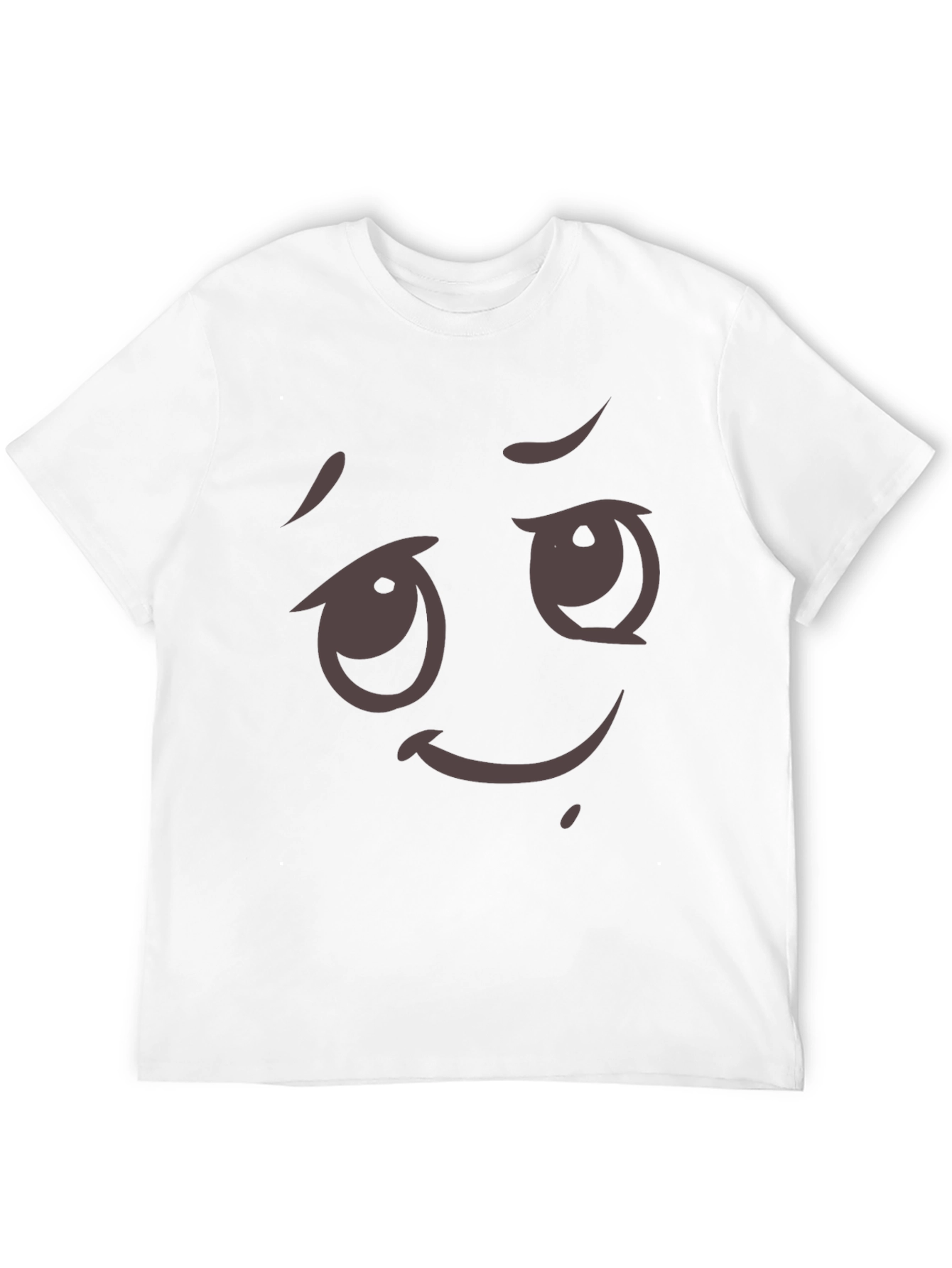 Camiseta Negra con Diseño Emoji Expresivo