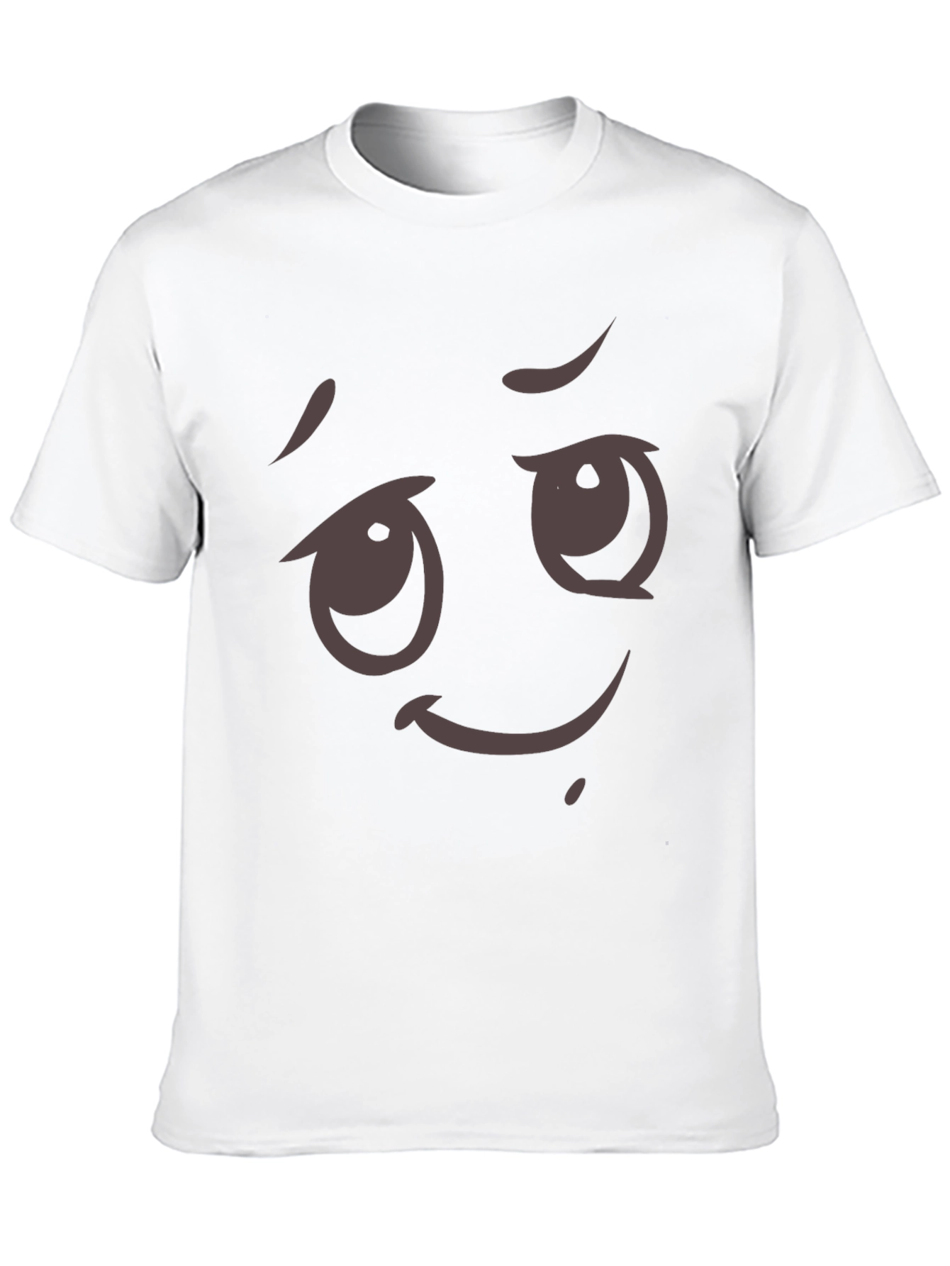 Camiseta Negra con Diseño Emoji Expresivo