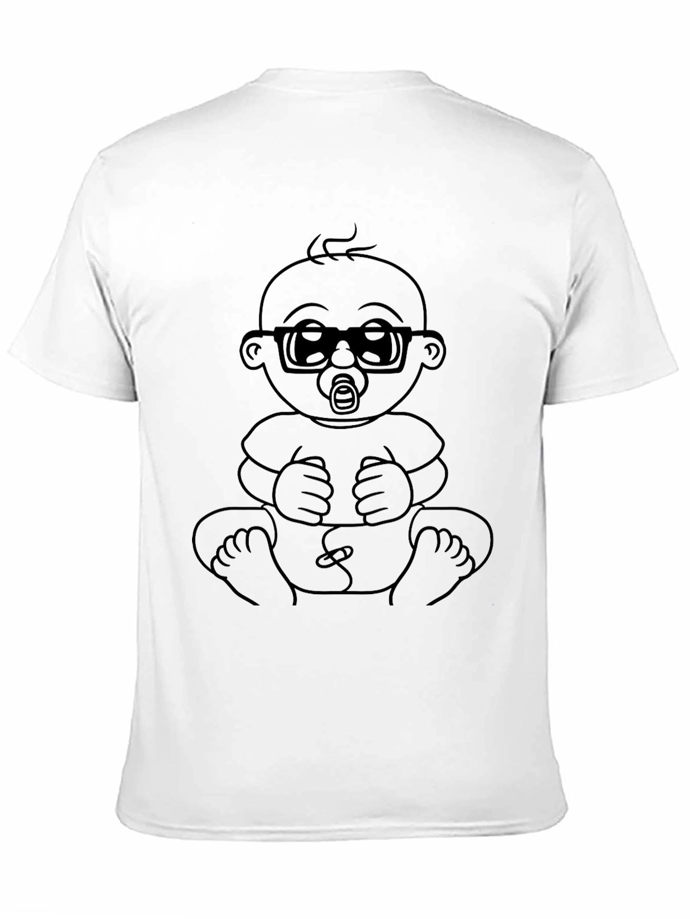 Camiseta Negra con Dibujo de Bebé Inteligente