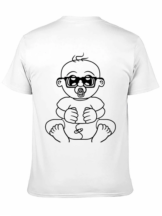 Camiseta Negra con Dibujo de Bebé Inteligente