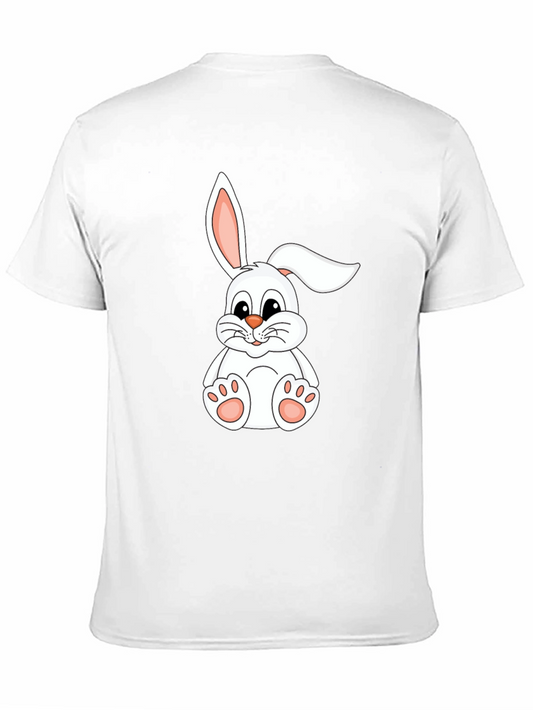 Camiseta Negra con Conejo Blanco