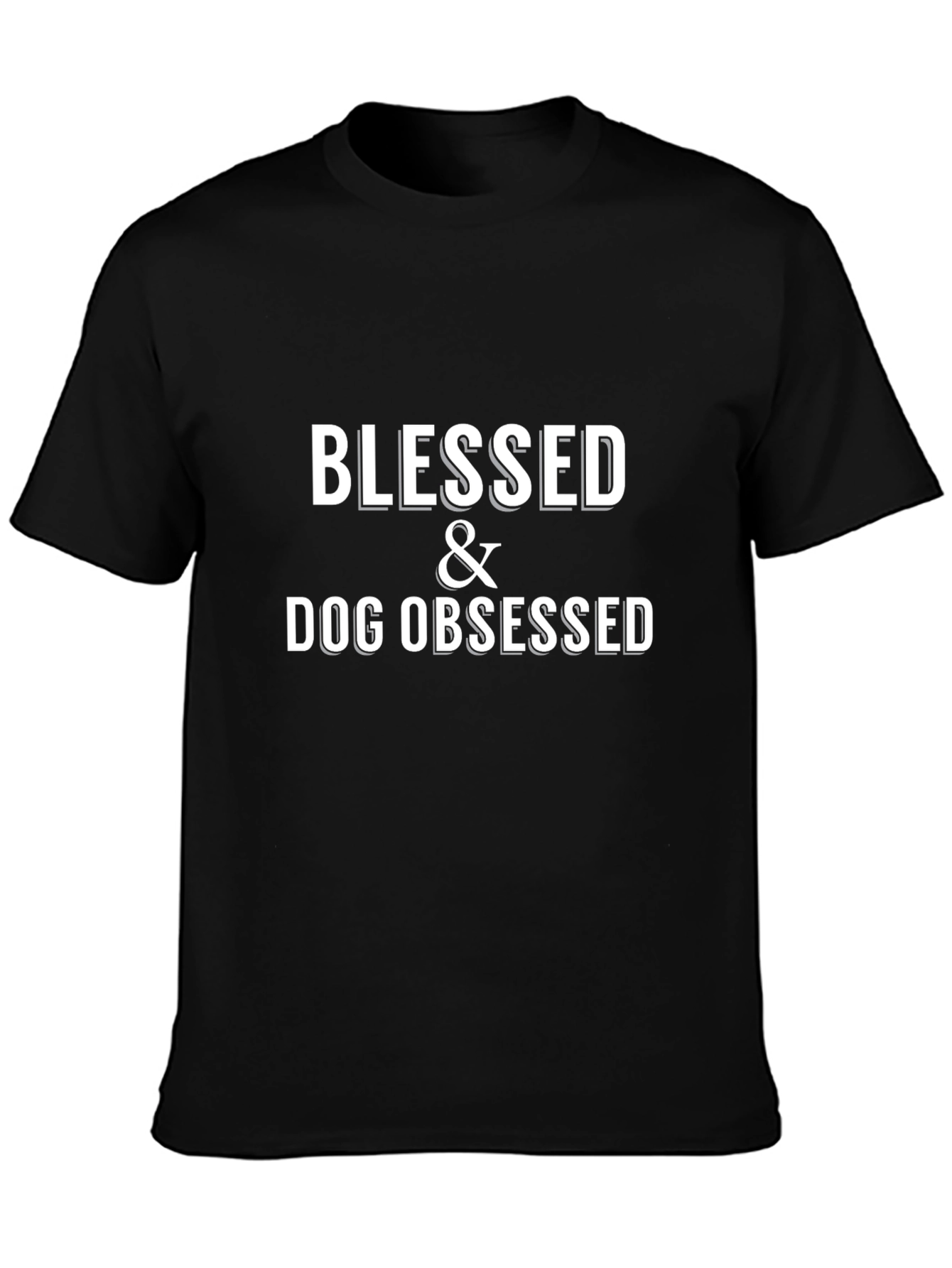 Camiseta Negra Blessed & Dog Obsessed