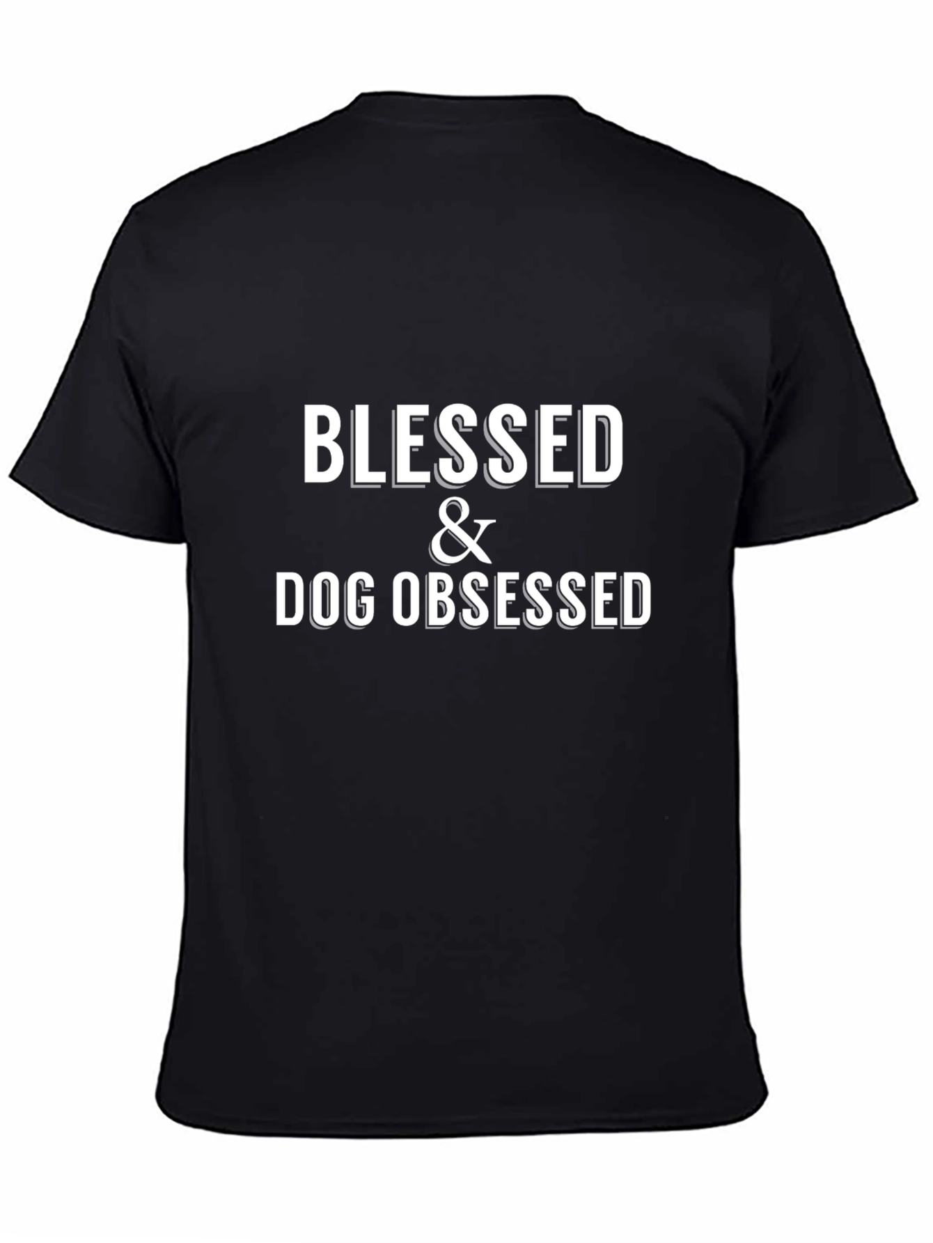 Camiseta Negra Blessed & Dog Obsessed