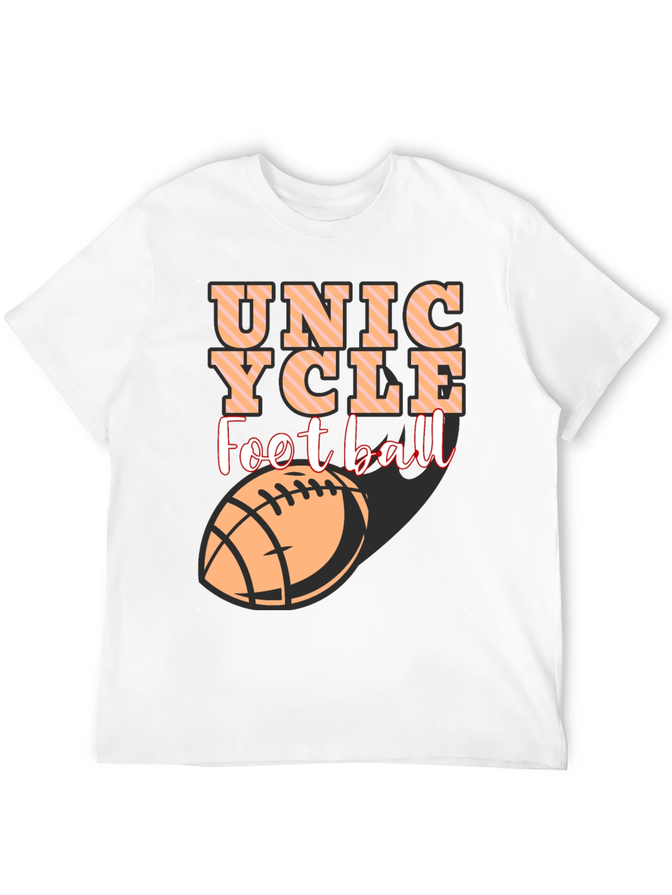 Camiseta Negra Unicycle Football Diseño Novedoso