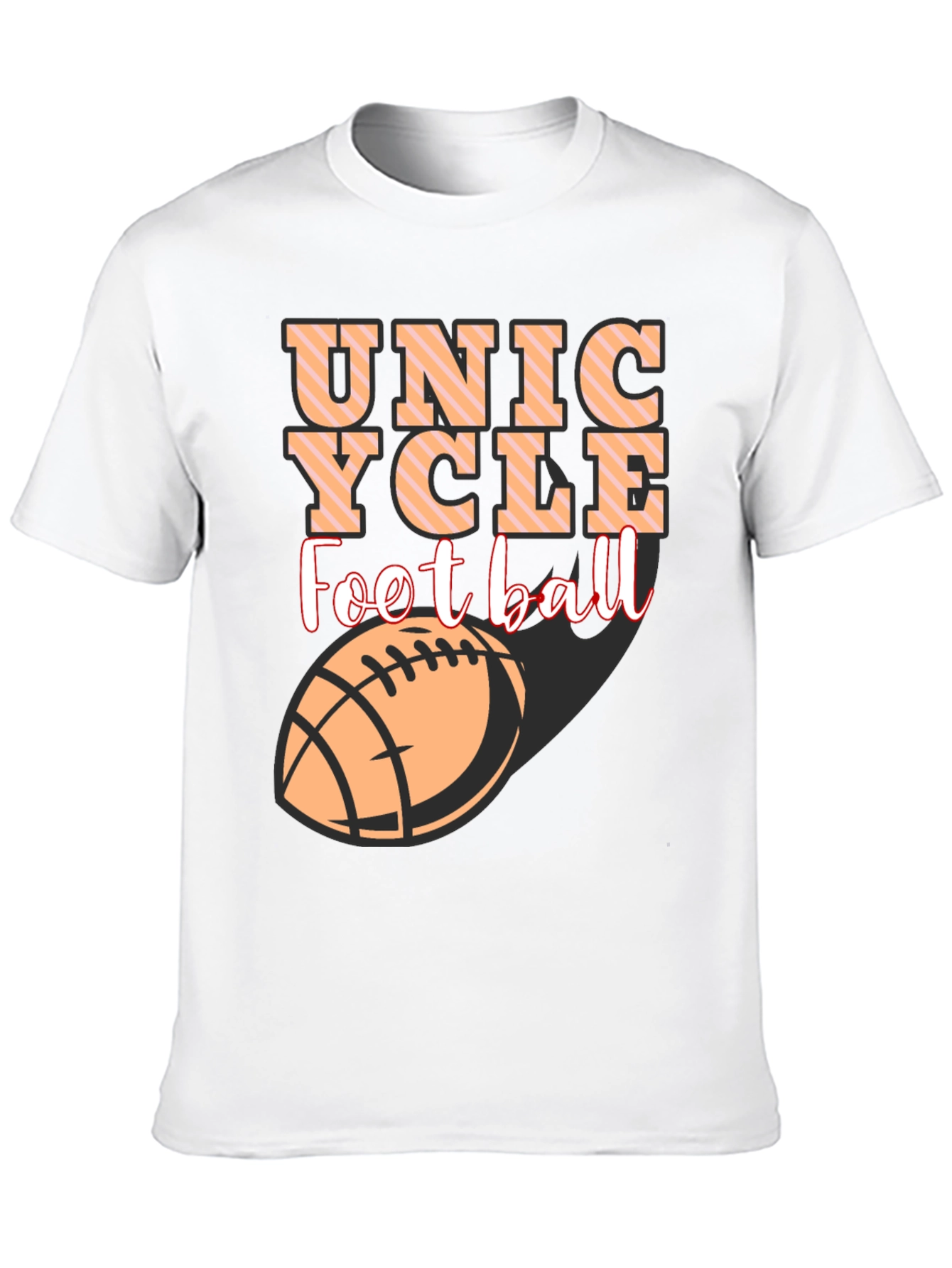 Camiseta Negra Unicycle Football Diseño Novedoso