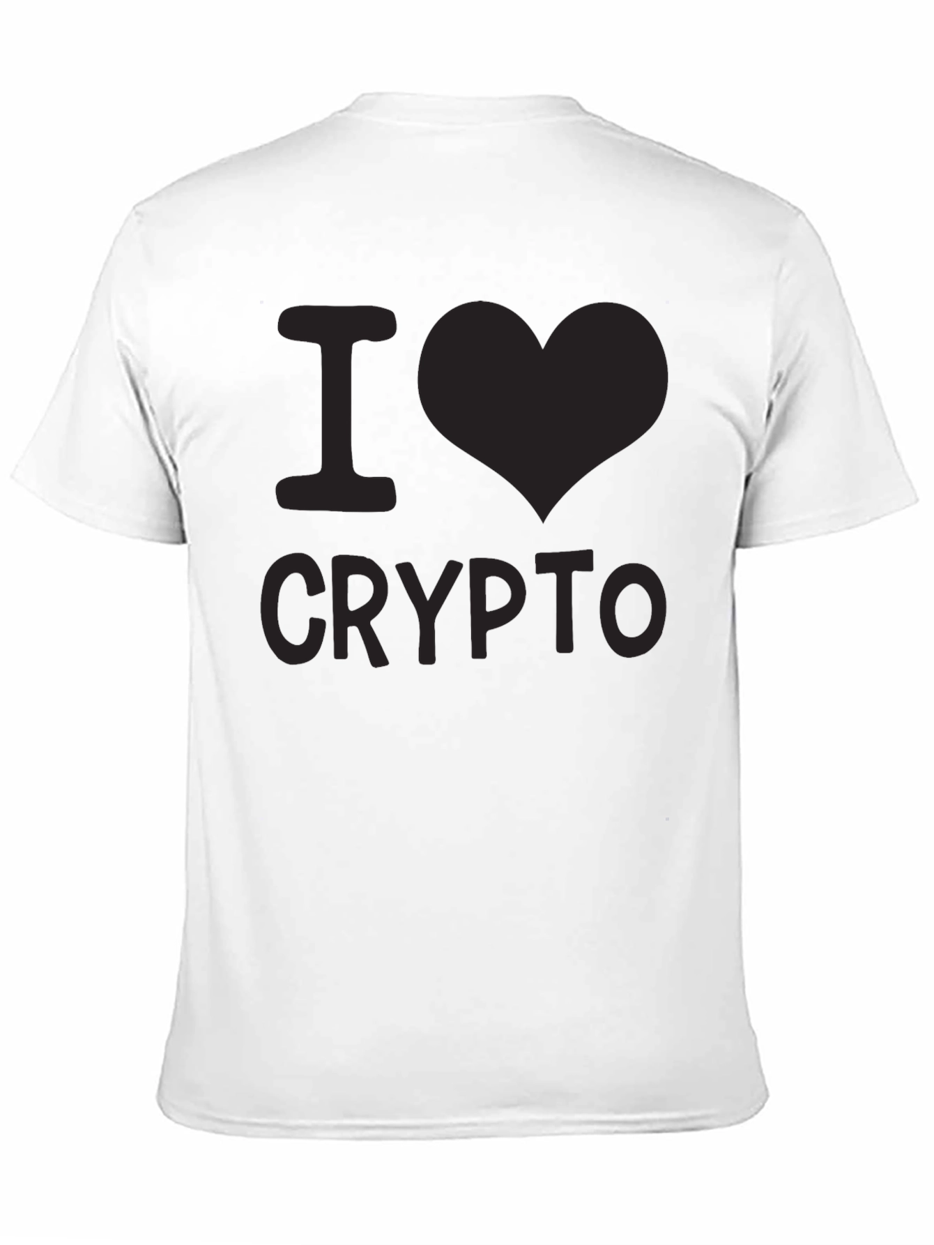 Camiseta Negra I Love Crypto para Hombre