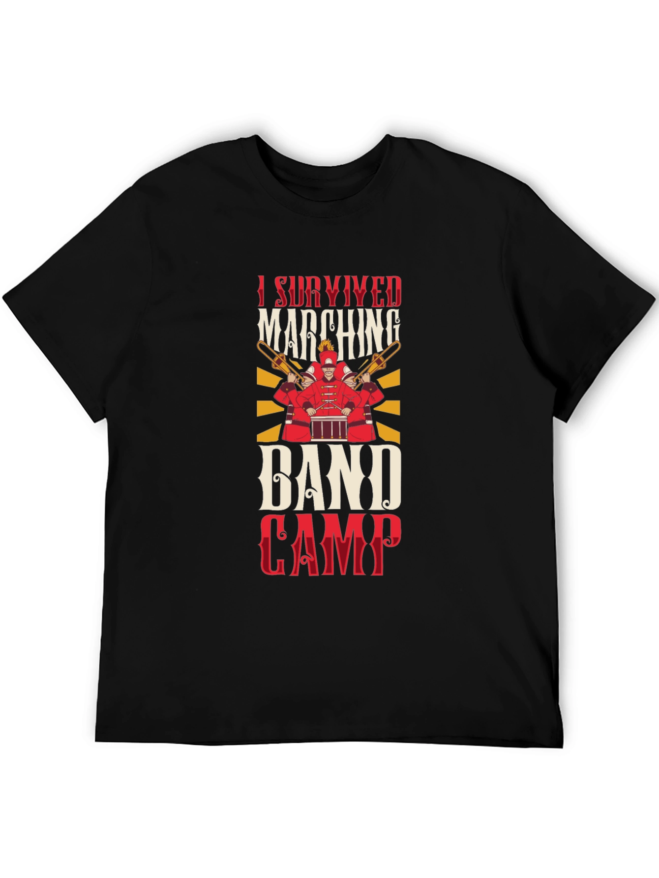 Camiseta Negra Sobreviví al Campamento de Banda