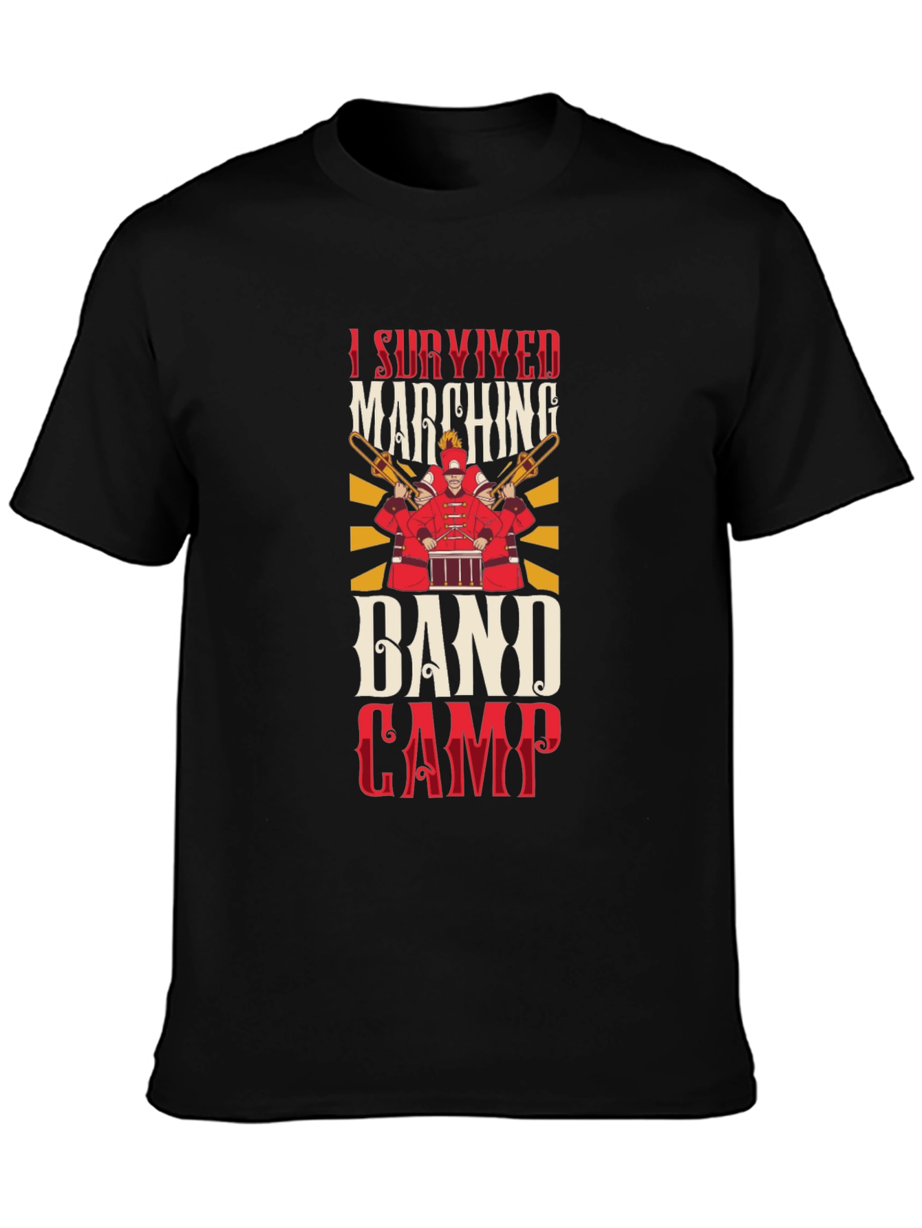 Camiseta Negra Sobreviví al Campamento de Banda
