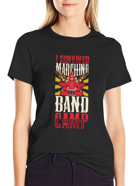 Camiseta Negra Sobreviví al Campamento de Banda
